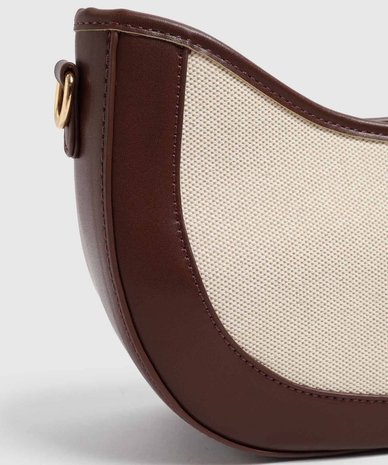 Bolso Palma Edición Lino café para mujer, vista 4