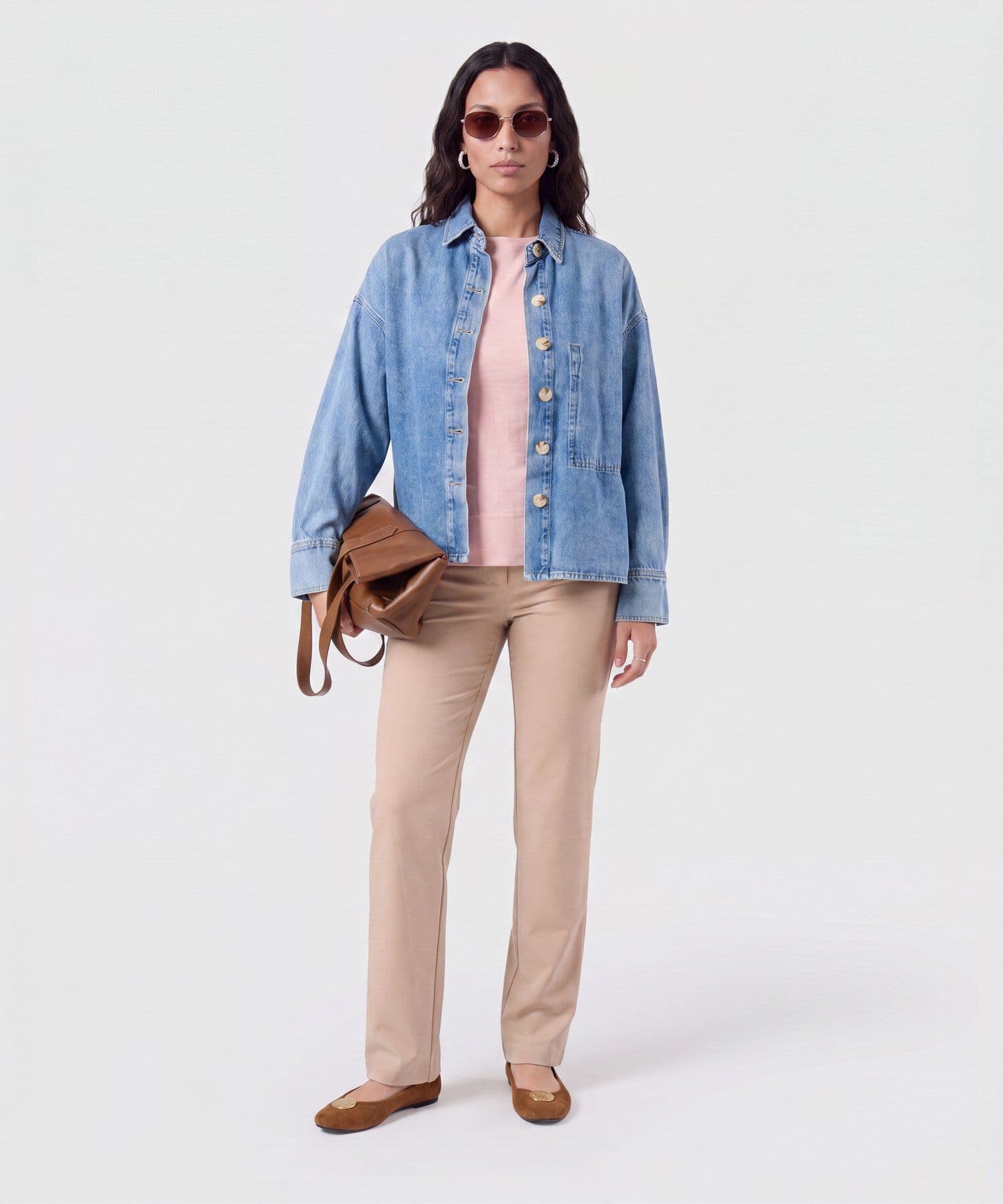 Blusa Sierra de Viaje rosa empolvado para mujer, vista 2