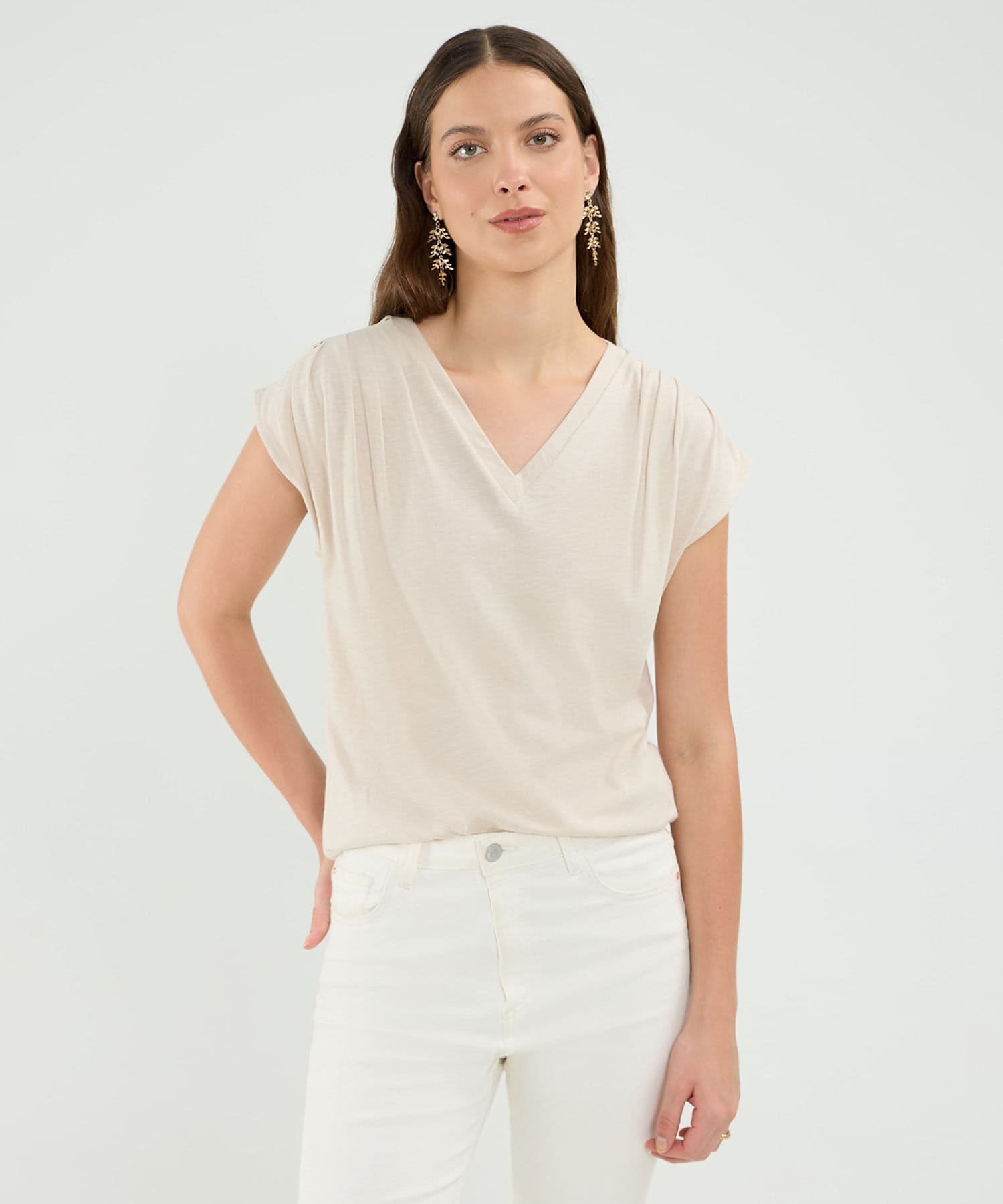 Camiseta Cedro Sastre arena para mujer, vista principal