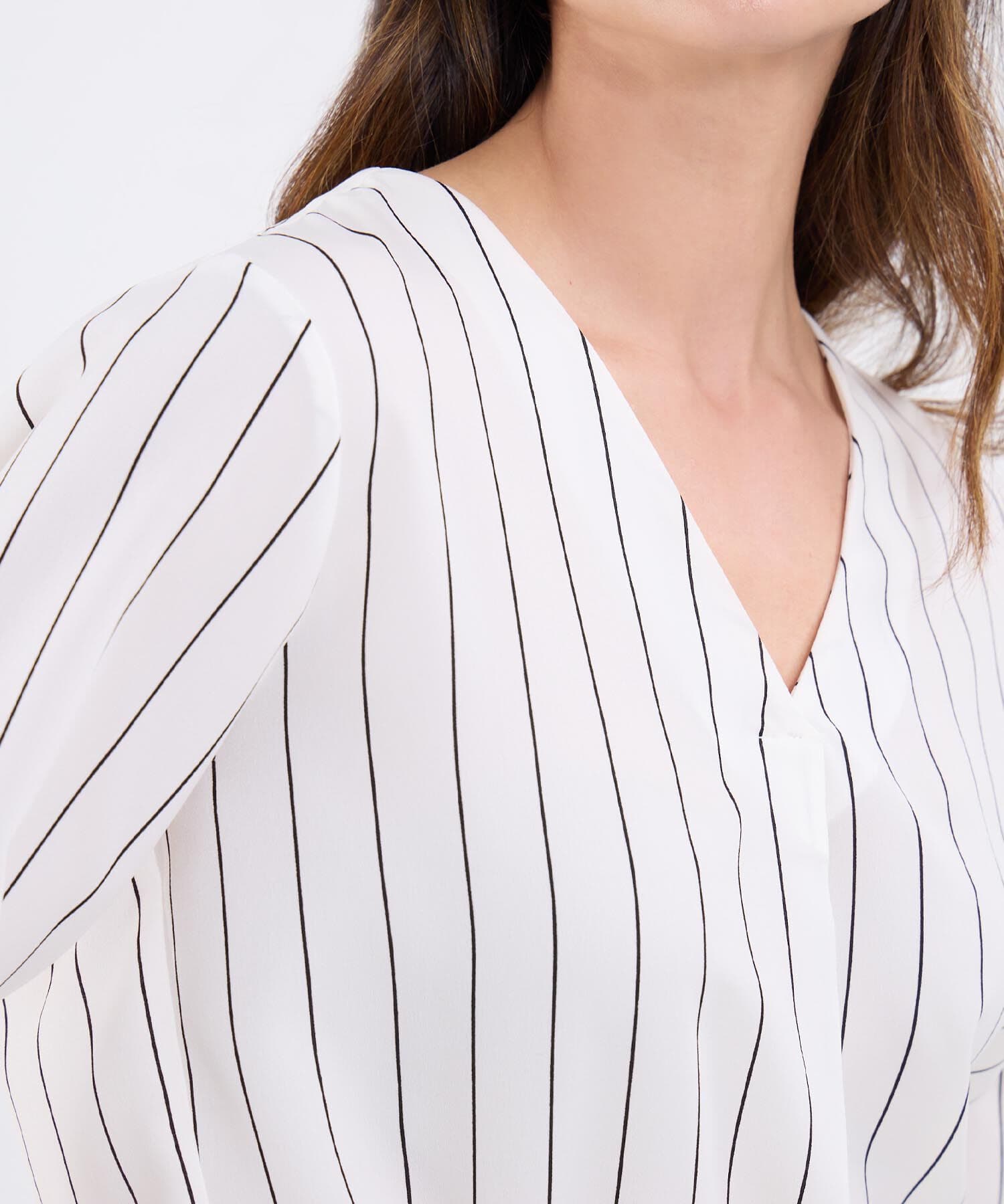 Blusa Río Minimalista blanco para mujer, vista 3