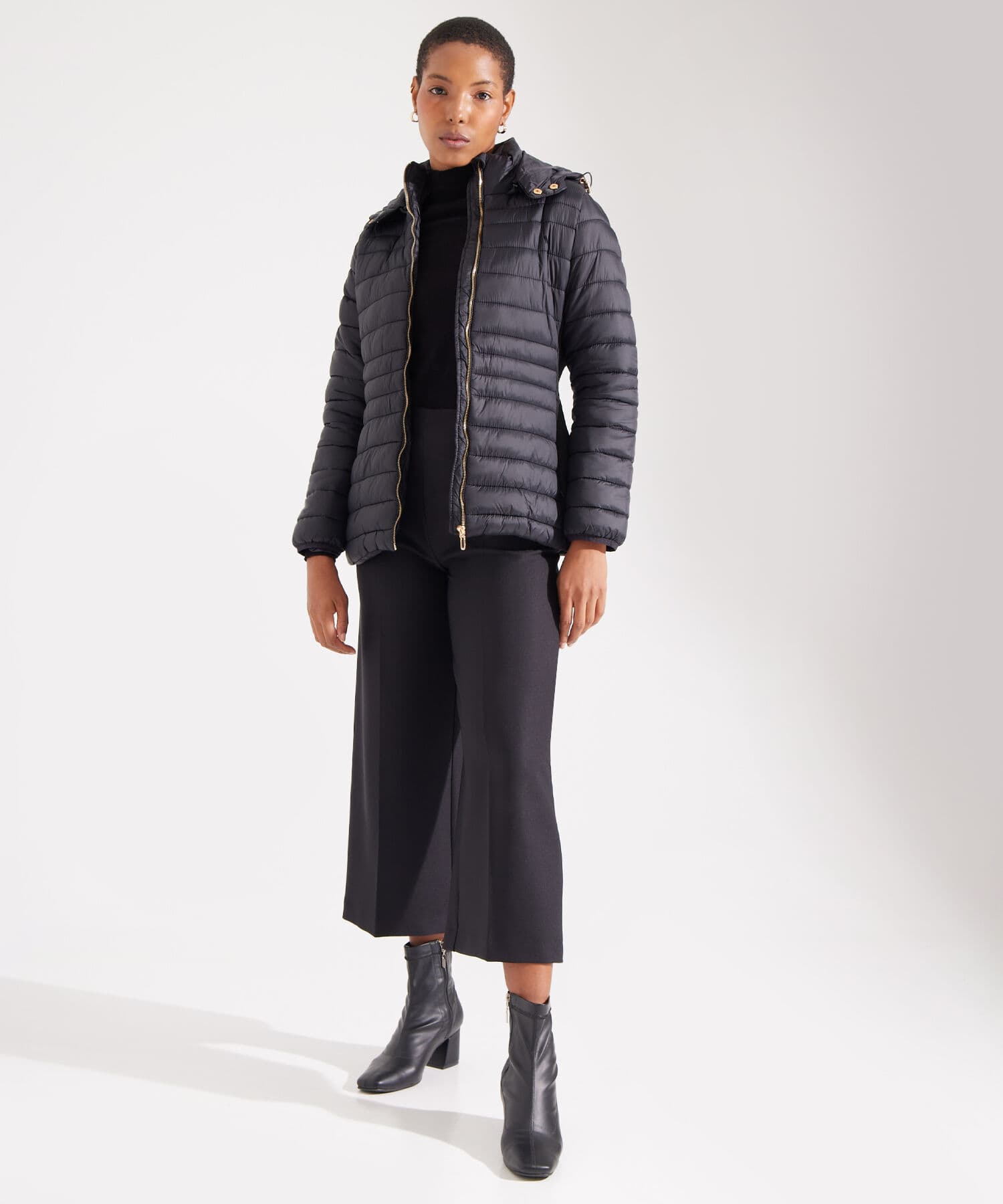 Pantalón Carmín Clásico negro para mujer, vista 2
