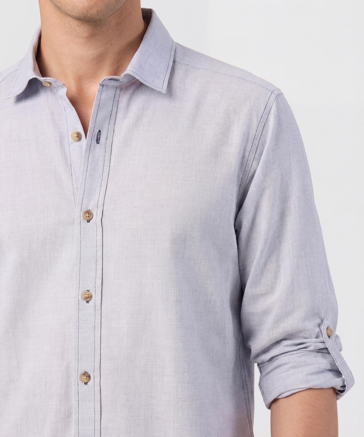 Camisa Marea Texturizado azul marino para hombre, vista 4