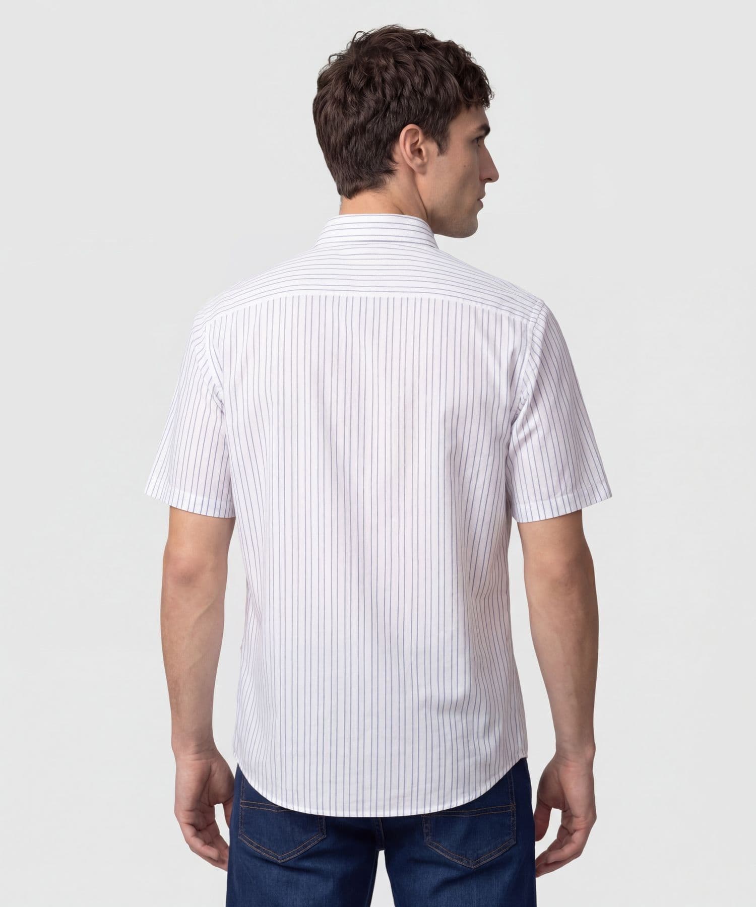 Camisa Cobalto Ligero azul marino para hombre, vista 3