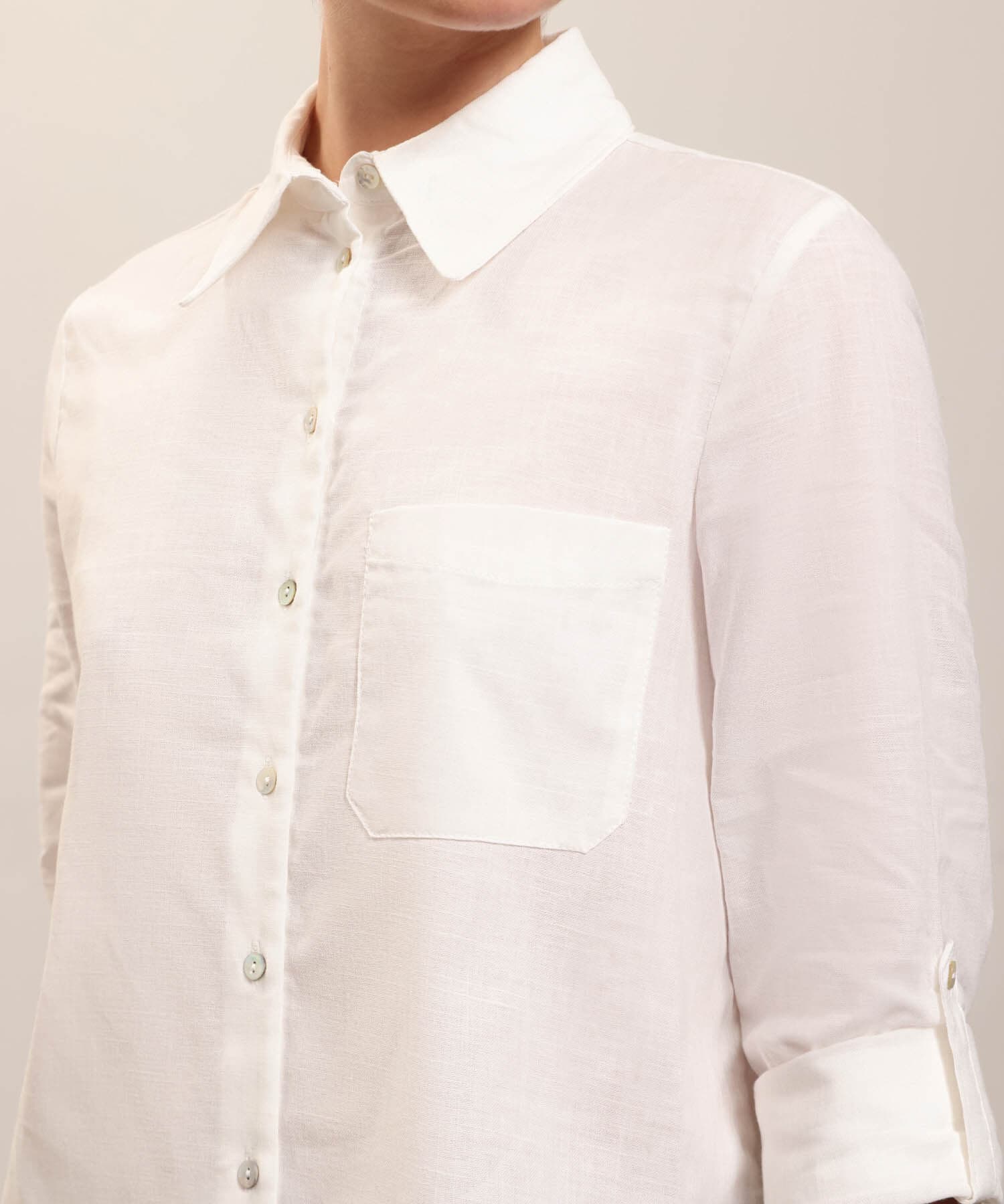 Camisa Celeste Suave blanco para mujer, vista 3