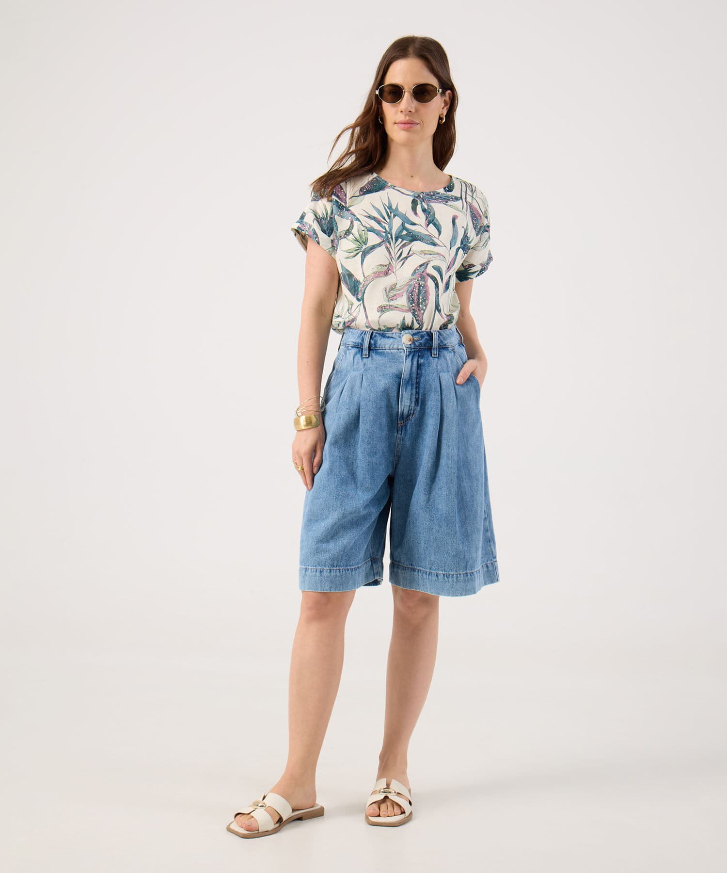 Blusa Isadora Texturizado verde oliva para mujer, vista 2