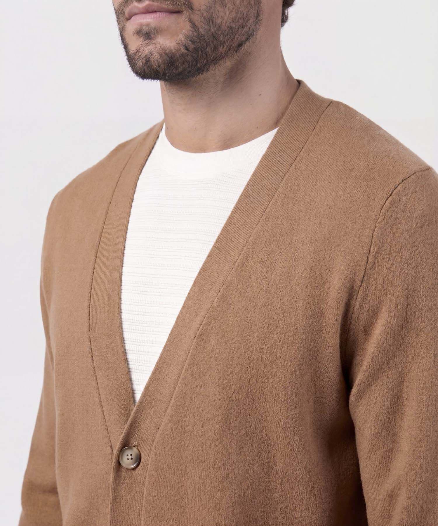 Buzo Valentina Texturizado café para hombre, vista 5