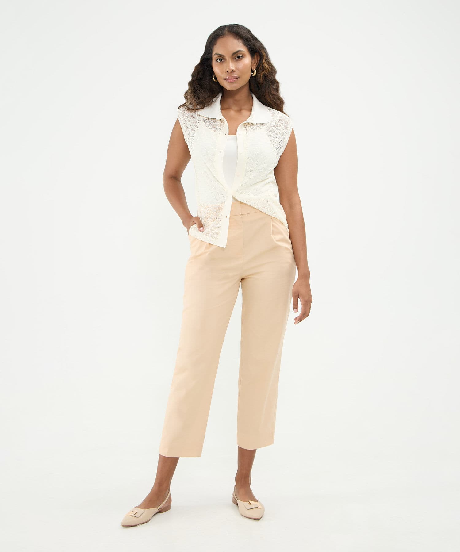 Pantalón Azahar Urbano arena para mujer, vista 2