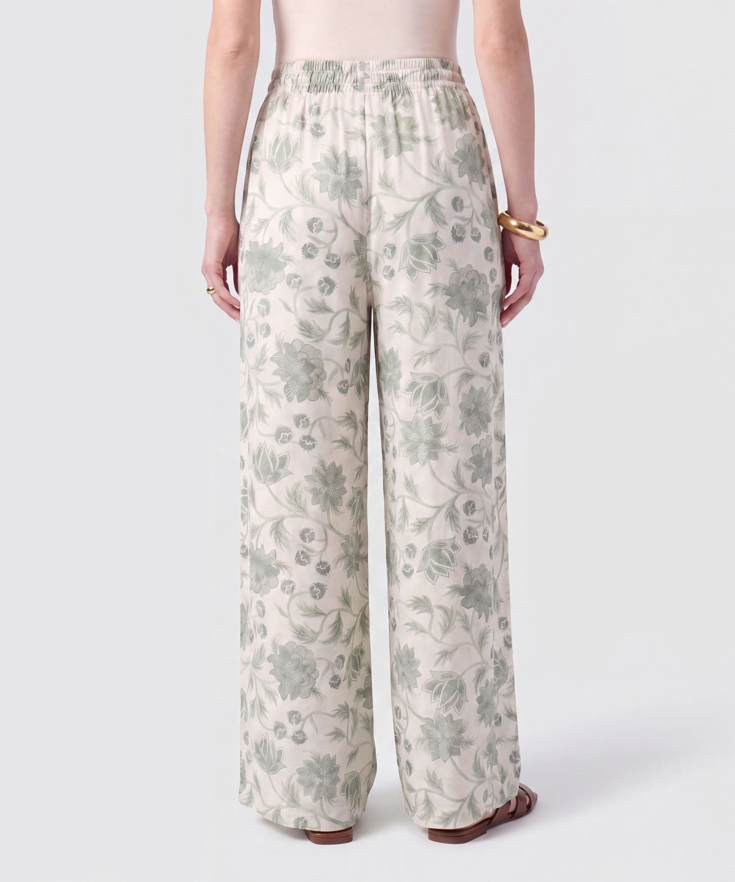 Pantalón Cobalto Edición Lino verde oliva para mujer, vista 4
