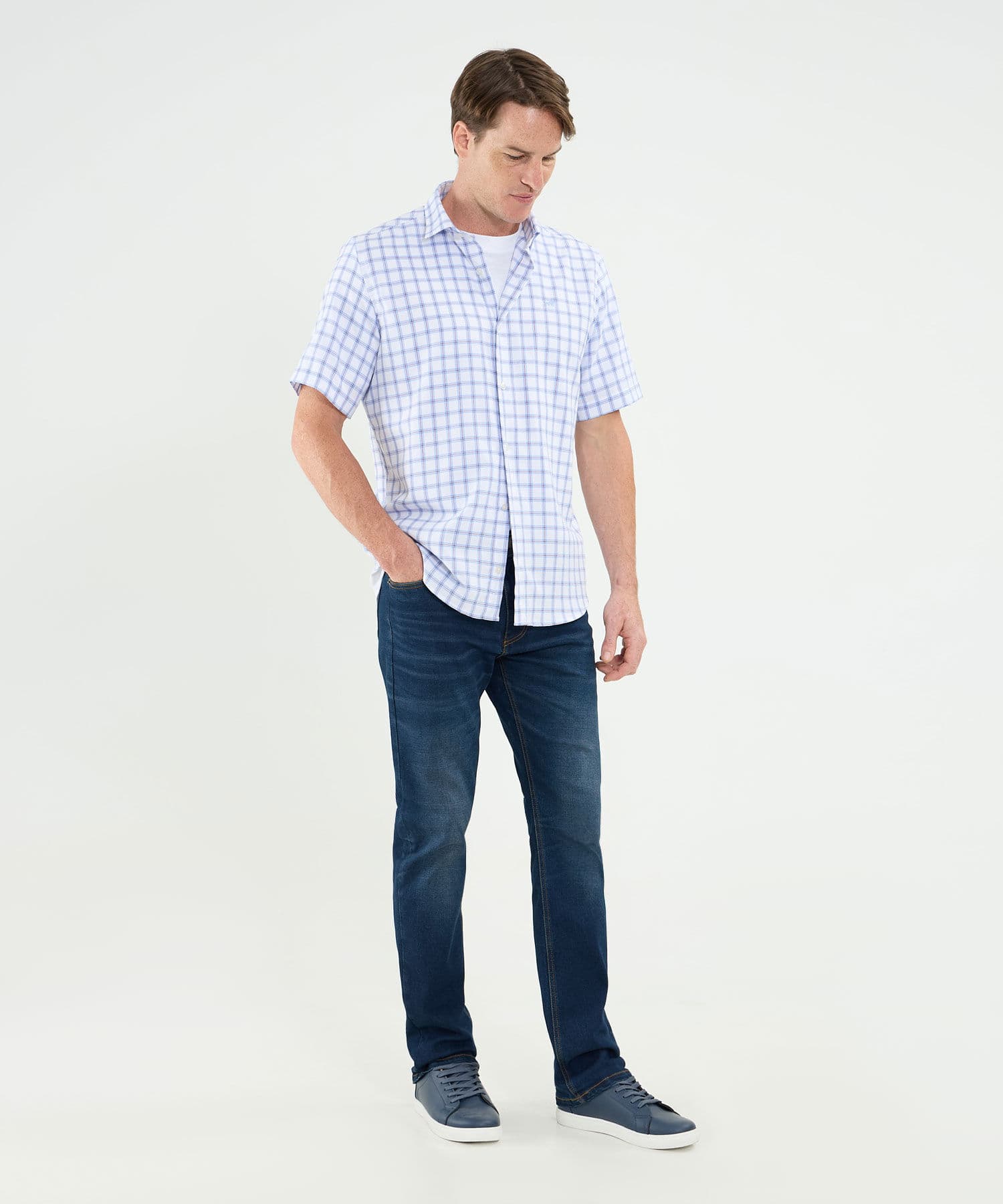 Camisa Salina Relajado blanco para hombre, vista 2
