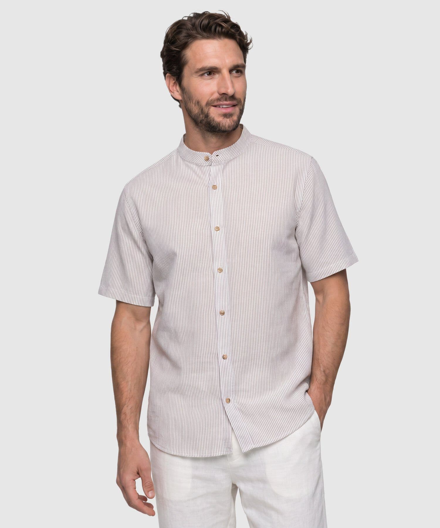Camisa Cauce Fluido café para hombre, vista principal