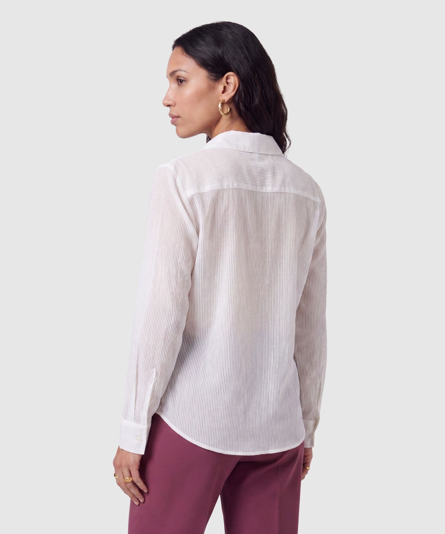 Camisa Marfil Natural blanco para mujer, vista 4