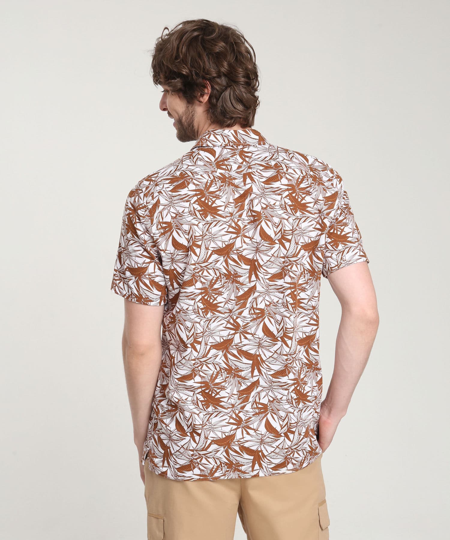 Camisa Amalia de Viaje naranja para hombre, vista 3