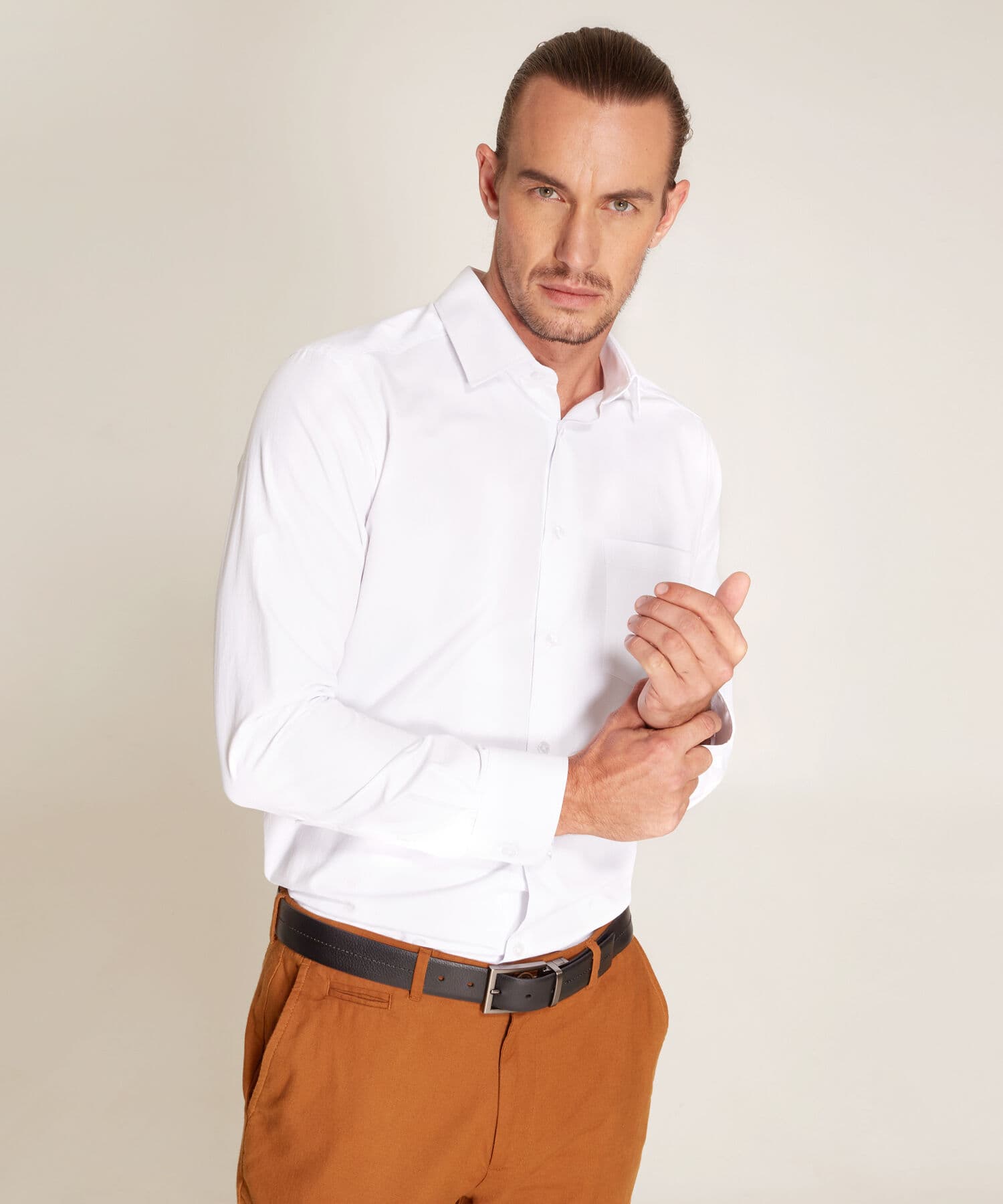 Camisa Selva Edición Lino blanco para hombre, vista principal