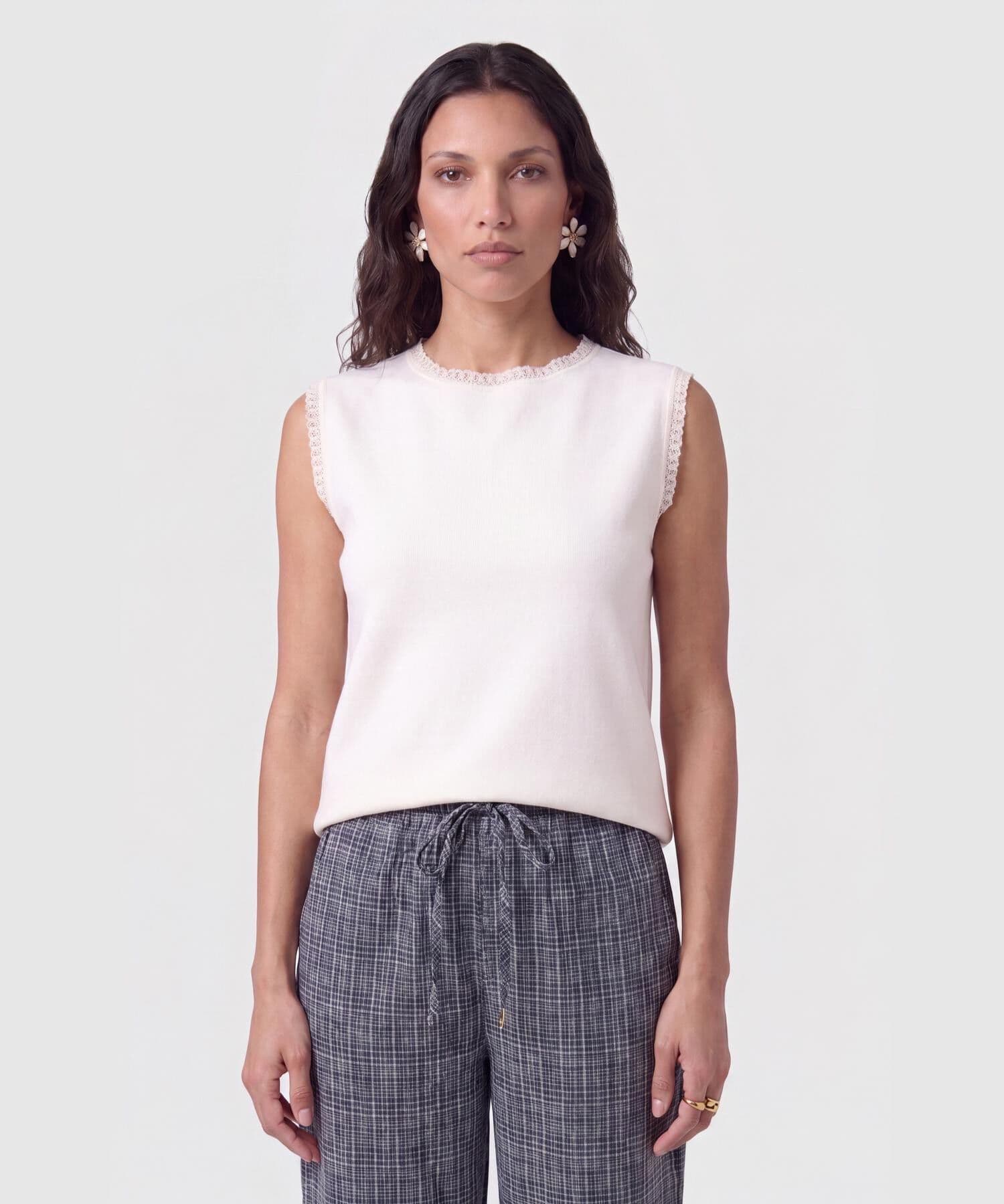 Camiseta Bahía Esencial blanco para mujer, vista principal