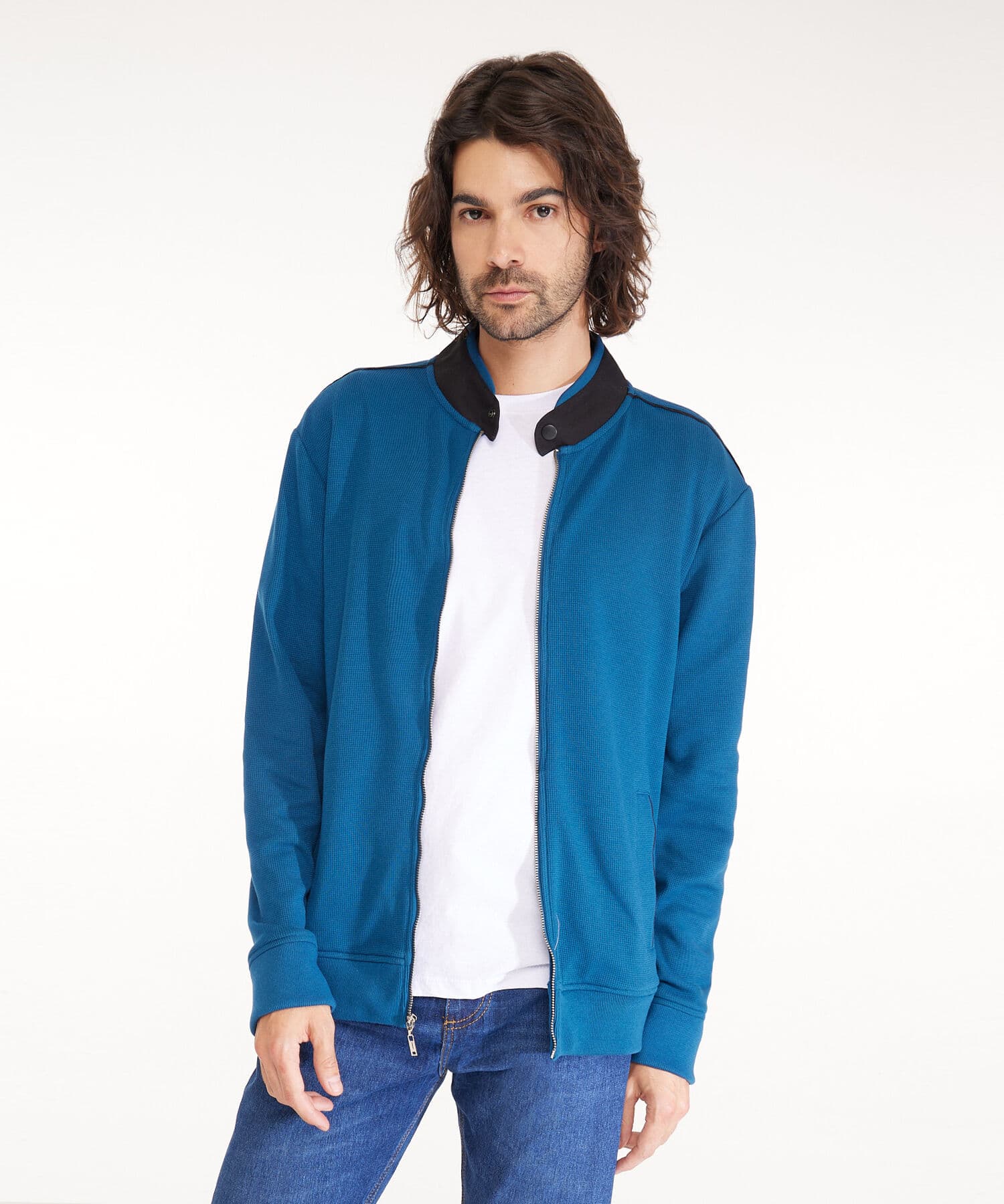 Chaqueta Renata Texturizado azul marino para hombre, vista principal