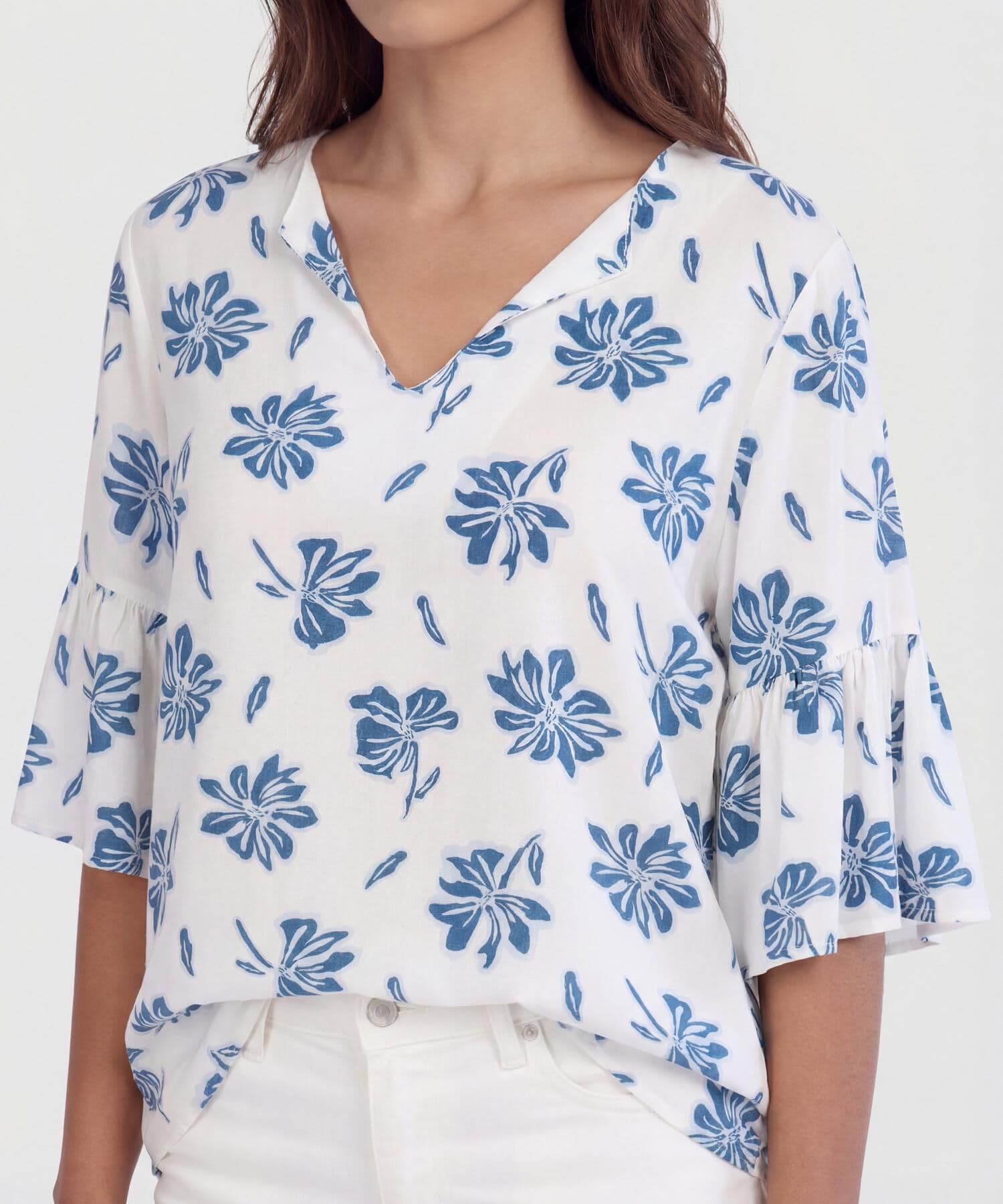 Blusa Ámbar Urbano azul marino para mujer, vista 3