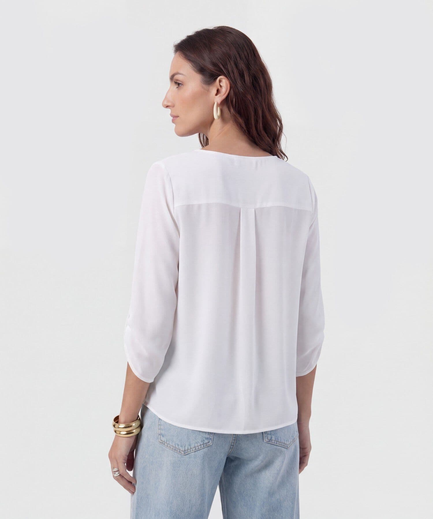 Blusa Siena Ligero blanco para mujer, vista 4