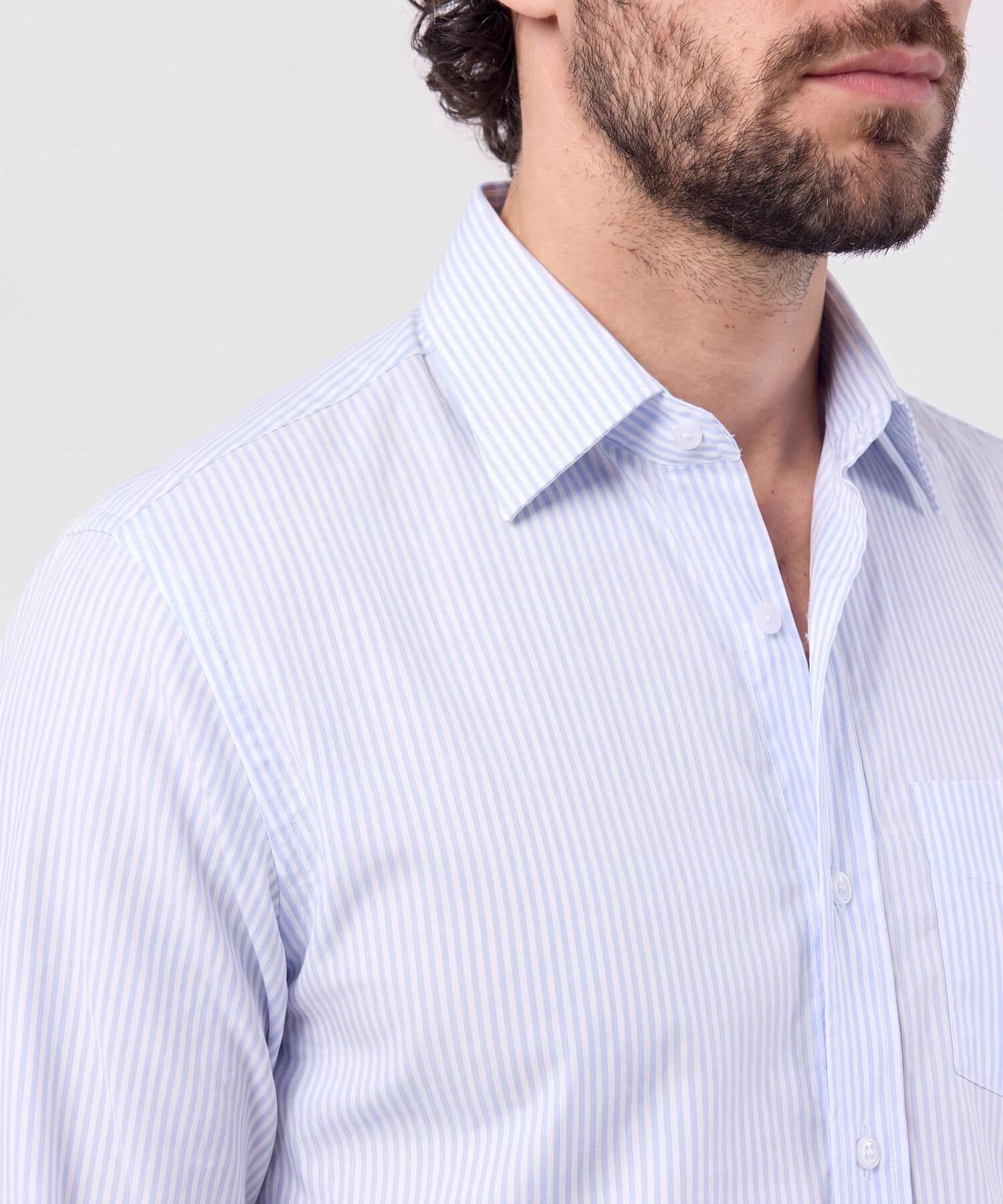 Camisa Brisa Texturizado azul marino para hombre, vista 3