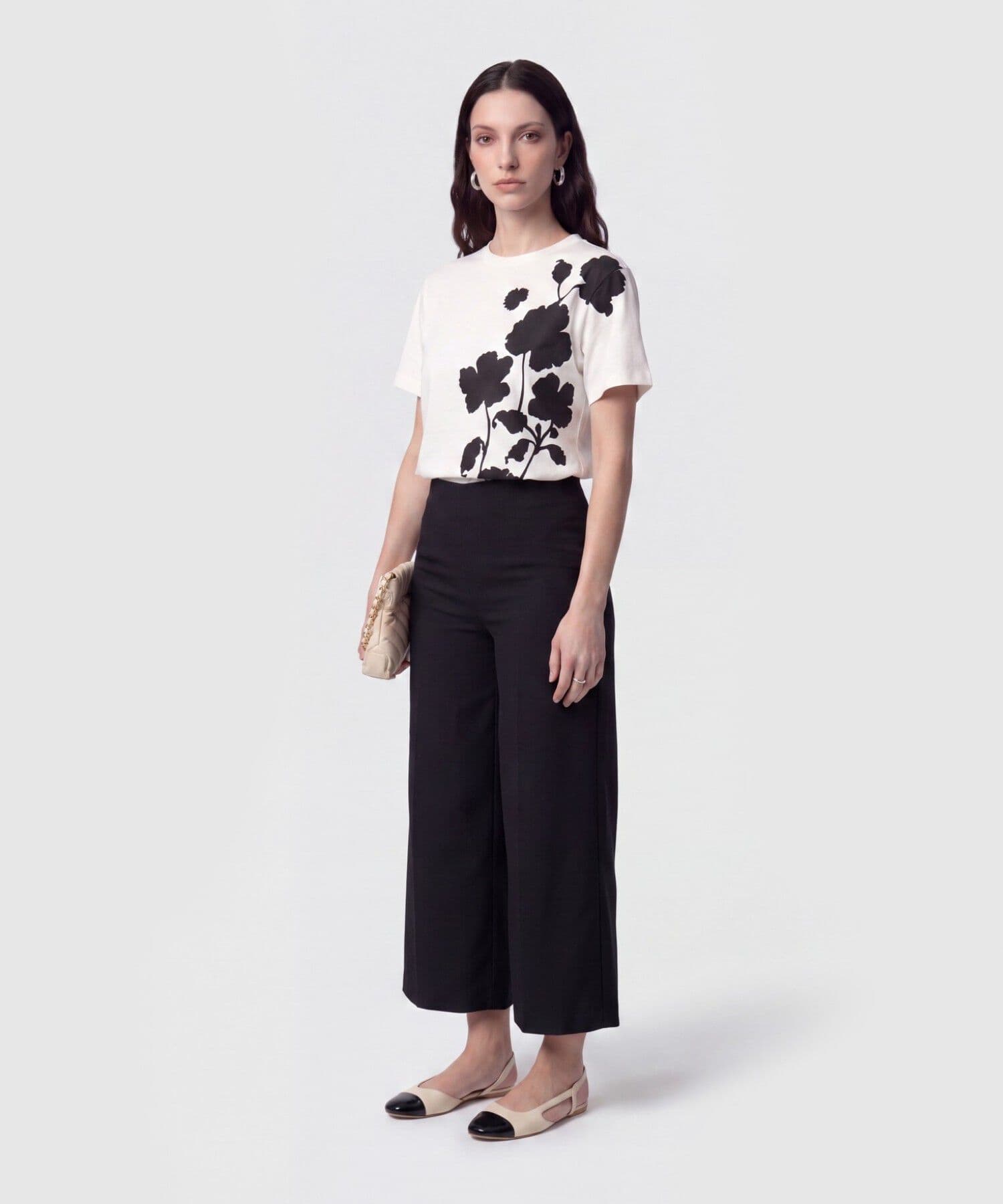 Camiseta Orquídea Clásico blanco para mujer, vista 2