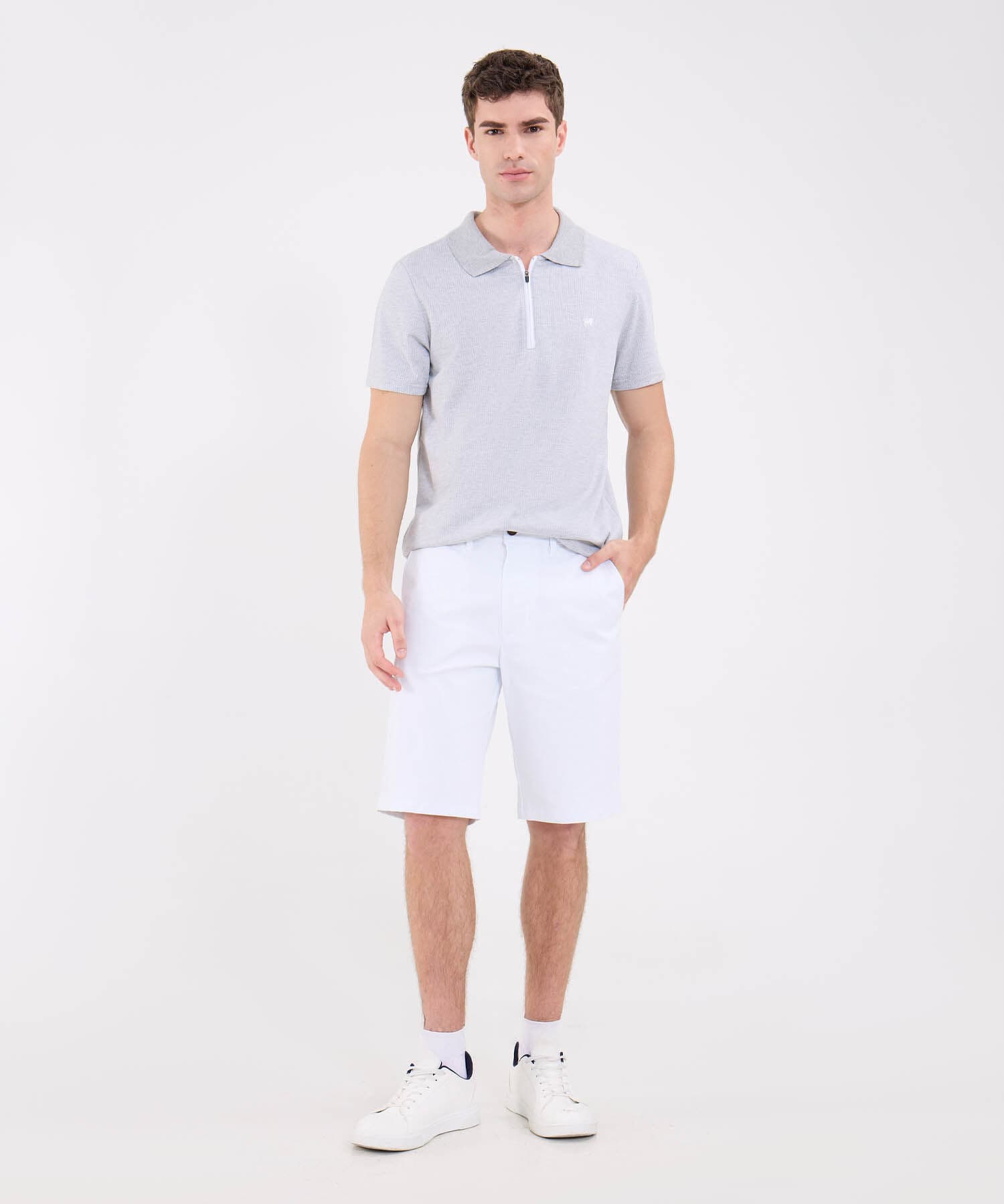 Polo Bahía de Ciudad gris humo para hombre, vista 2