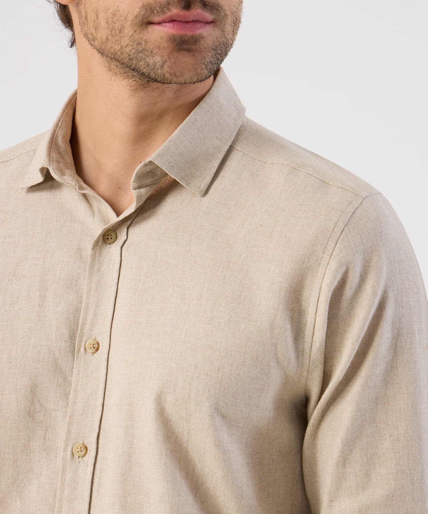 Camisa Valle de Noche arena para hombre, vista 3