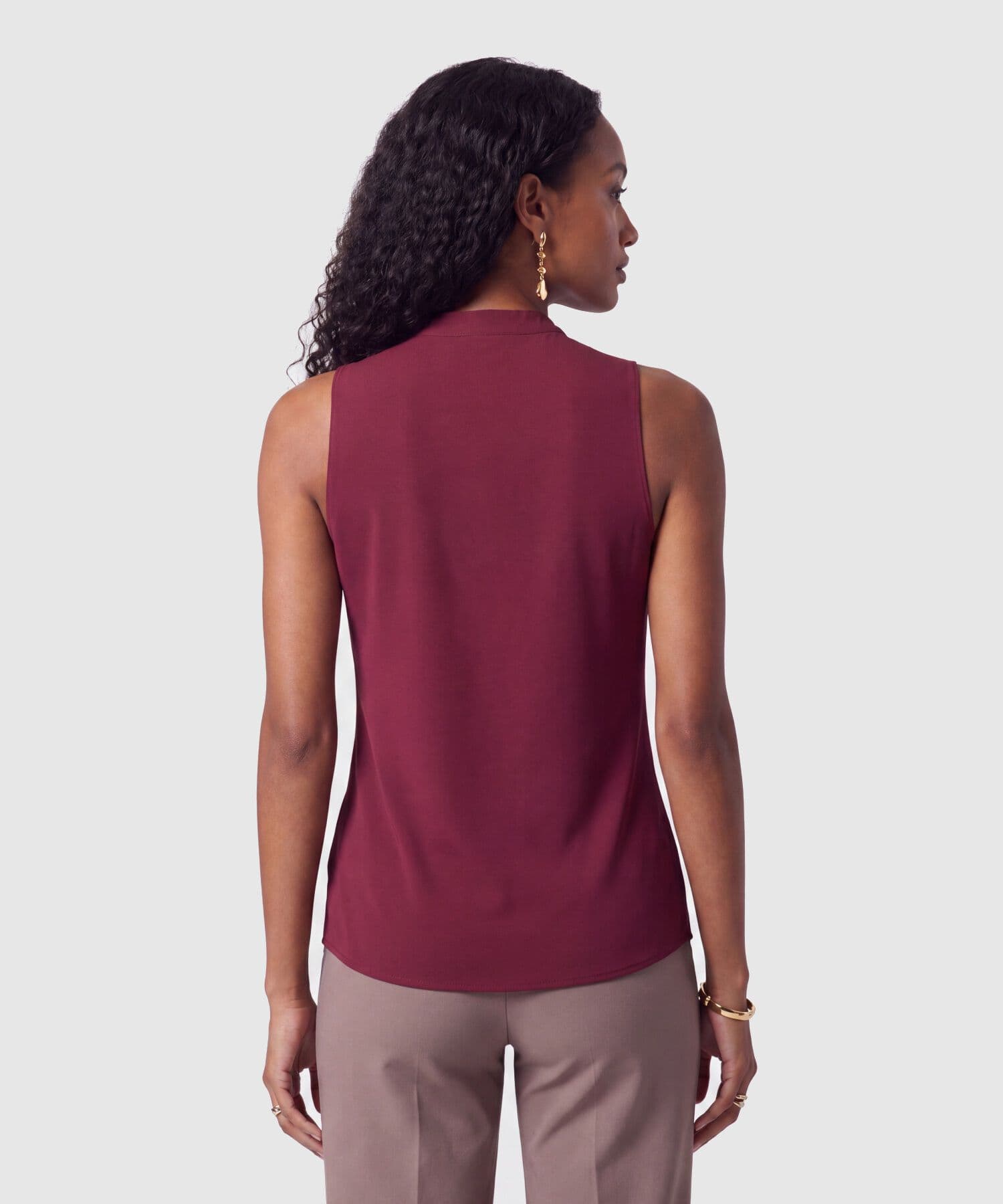 Blusa Litoral Suave café para mujer, vista 4