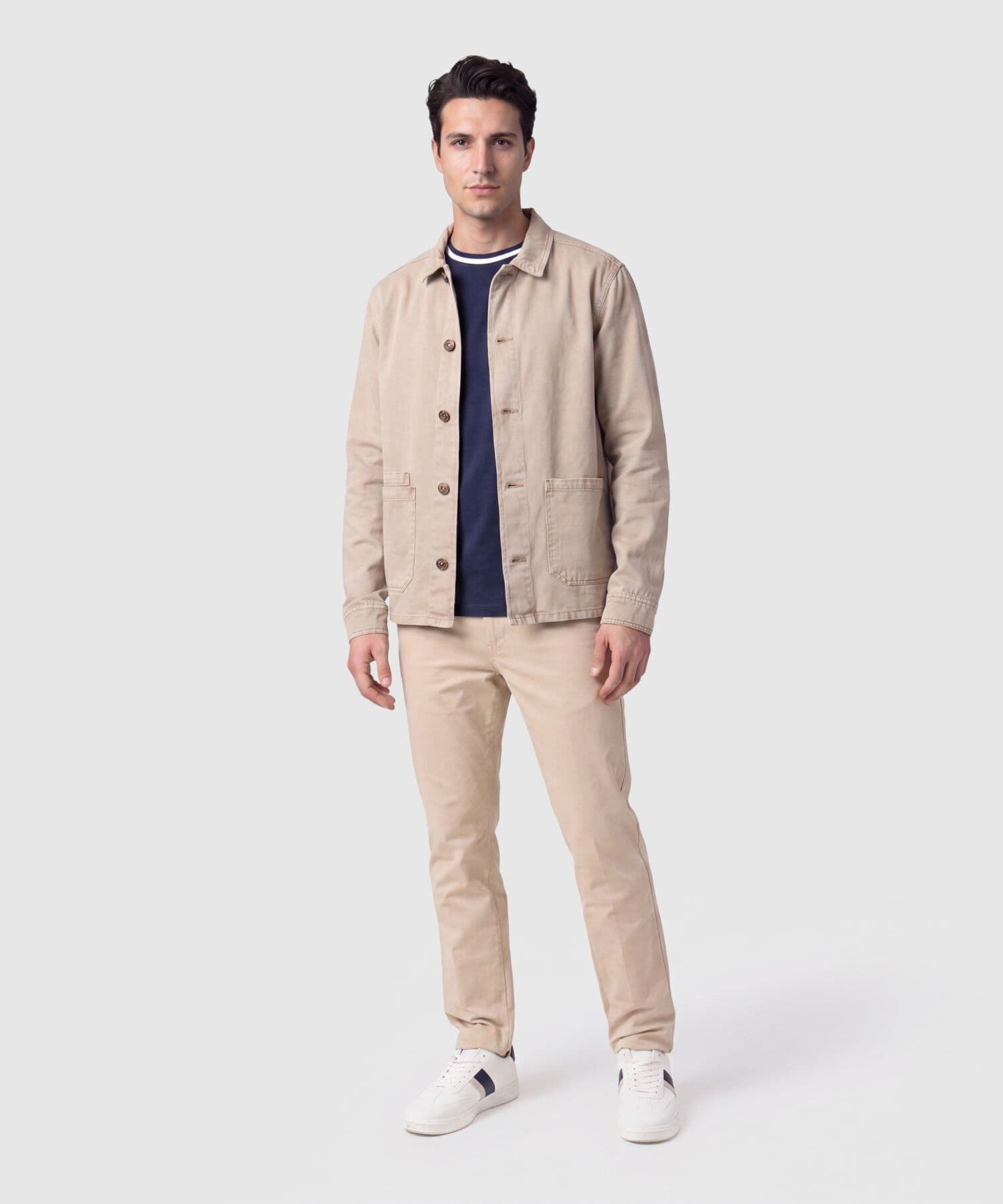 Chaqueta Brisa Texturizado café para hombre, vista 2