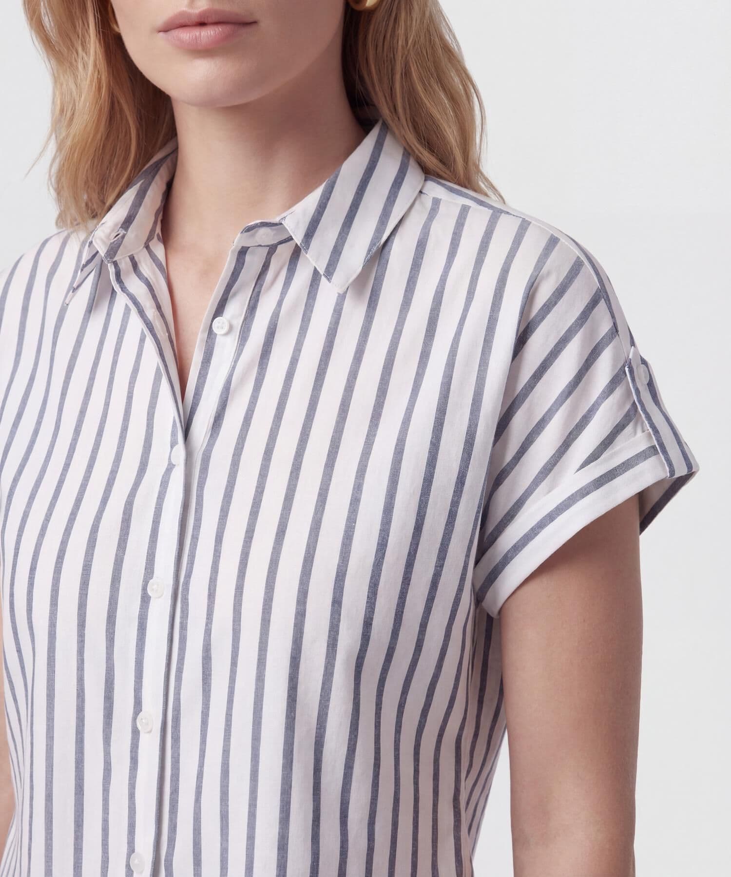 Camisa Selva de Viaje azul marino para mujer, vista 3