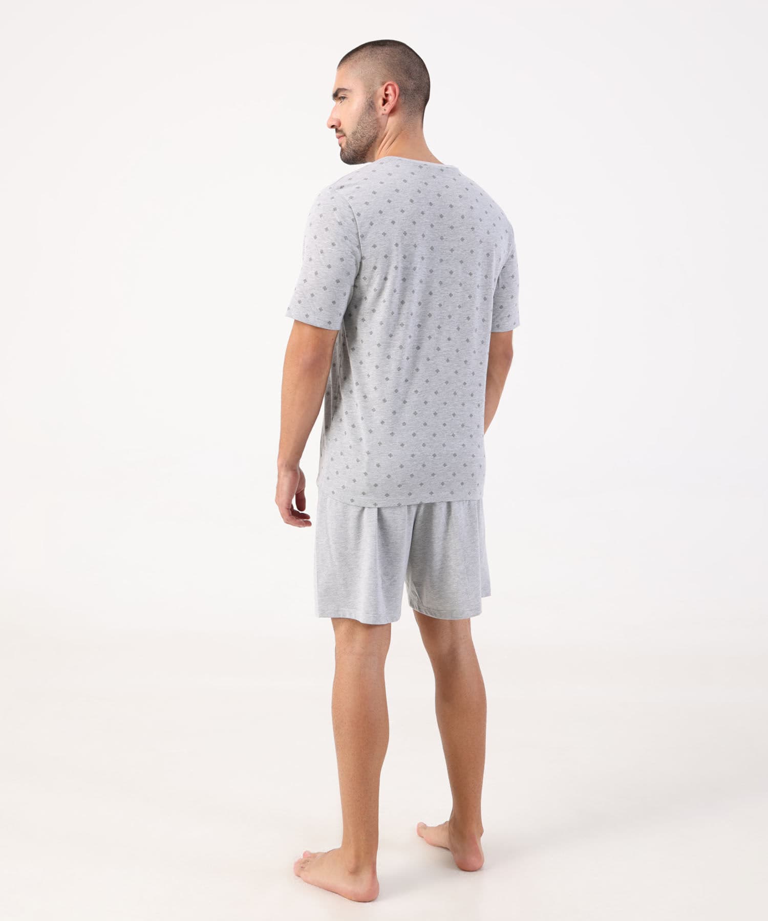 Pijama Cedro Clásico gris humo para hombre, vista 4