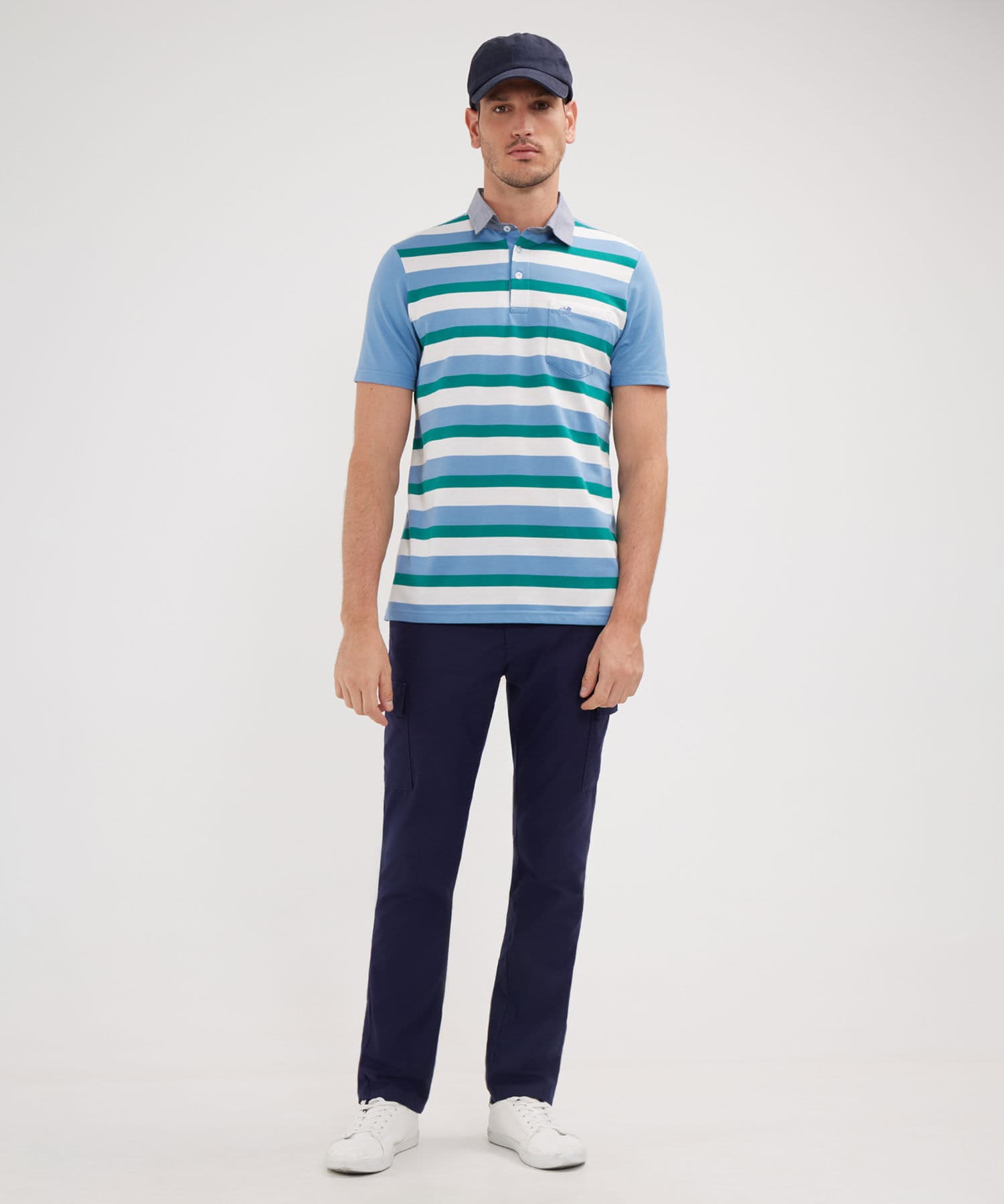 Polo Selva Clásico azul marino para hombre, vista 2