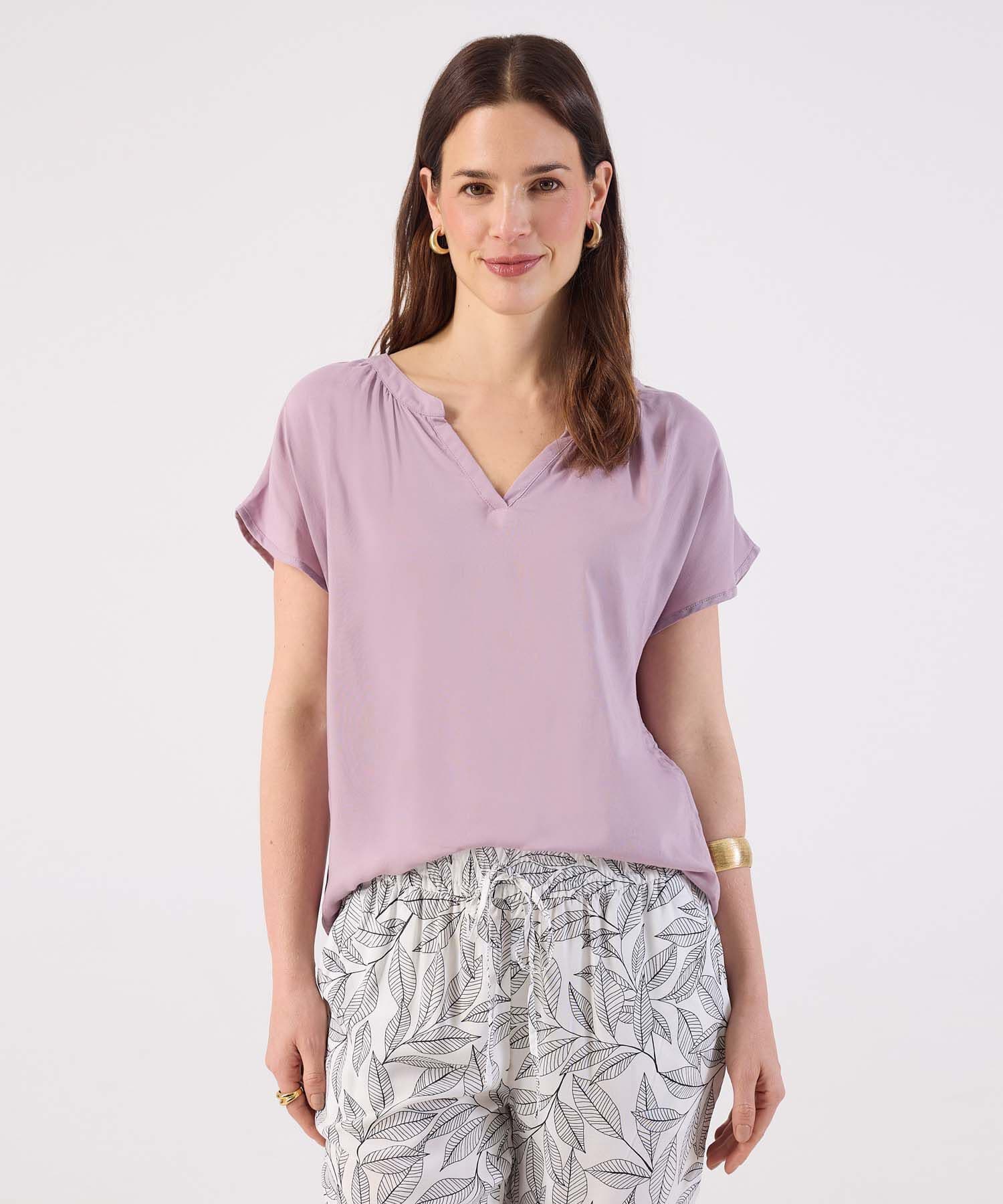 Blusa Violeta Edición Lino dorado para mujer, vista principal