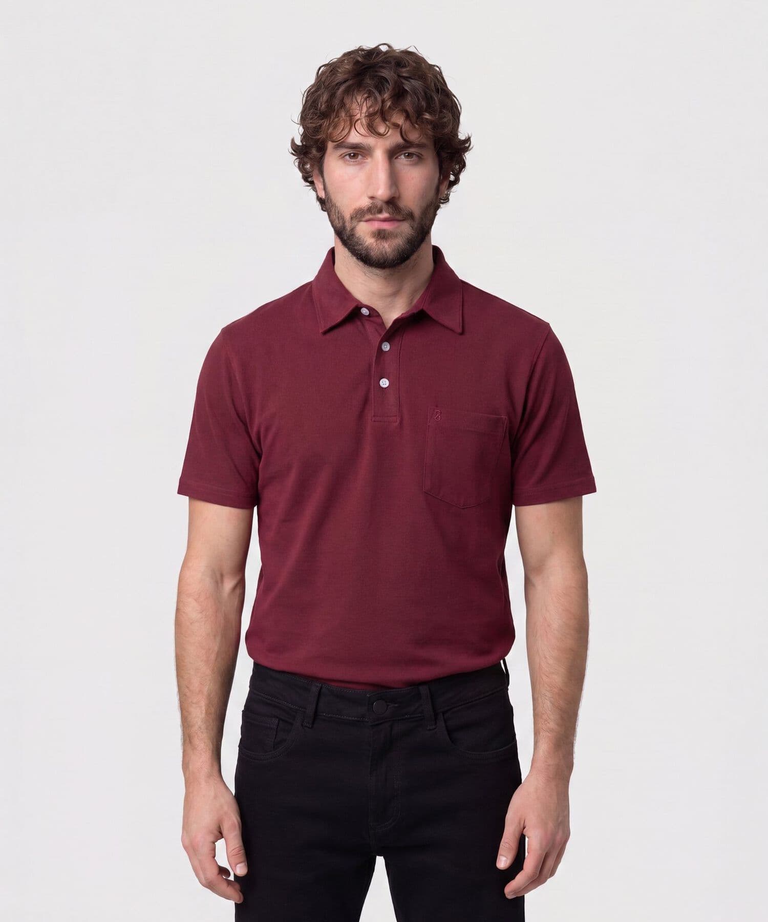 Polo Sabana Minimalista lila para hombre, vista principal