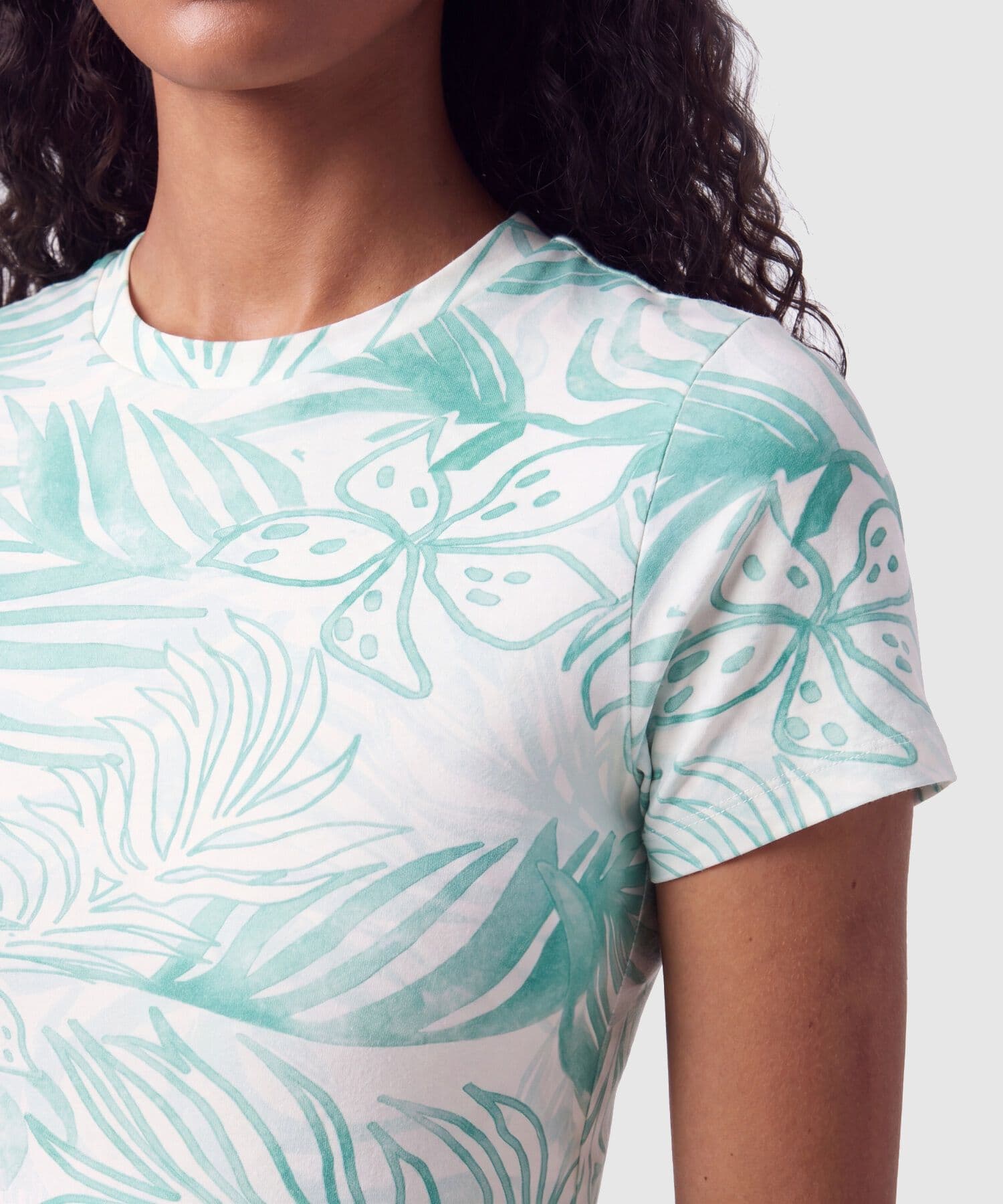 Camiseta Violeta Natural azul marino para mujer, vista 3