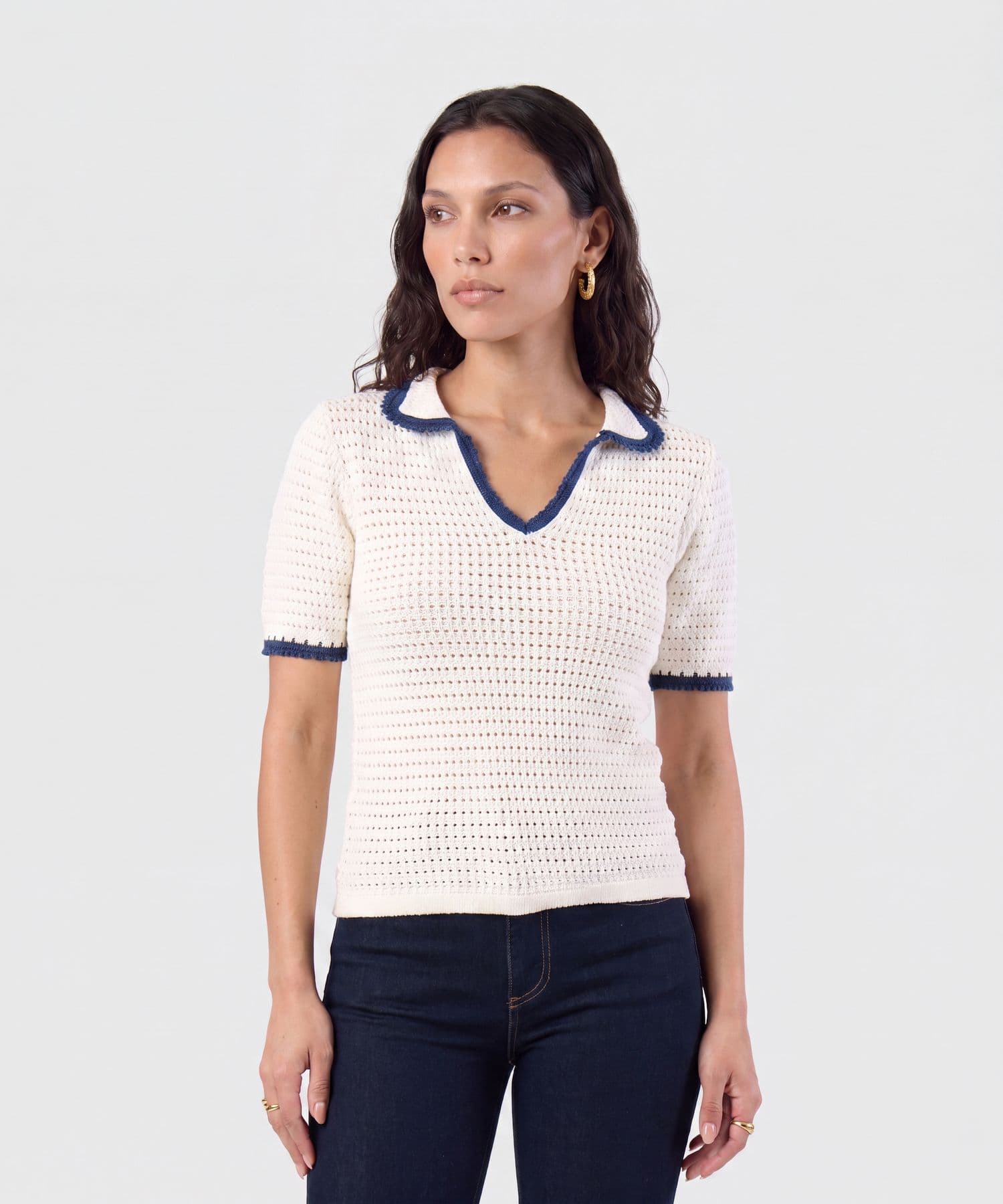 Polo Calima Urbano blanco para mujer, vista principal