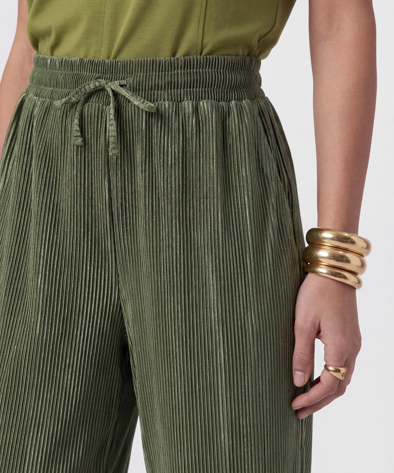 Pantalón Celeste Edición Índigo verde oliva para mujer, vista 3