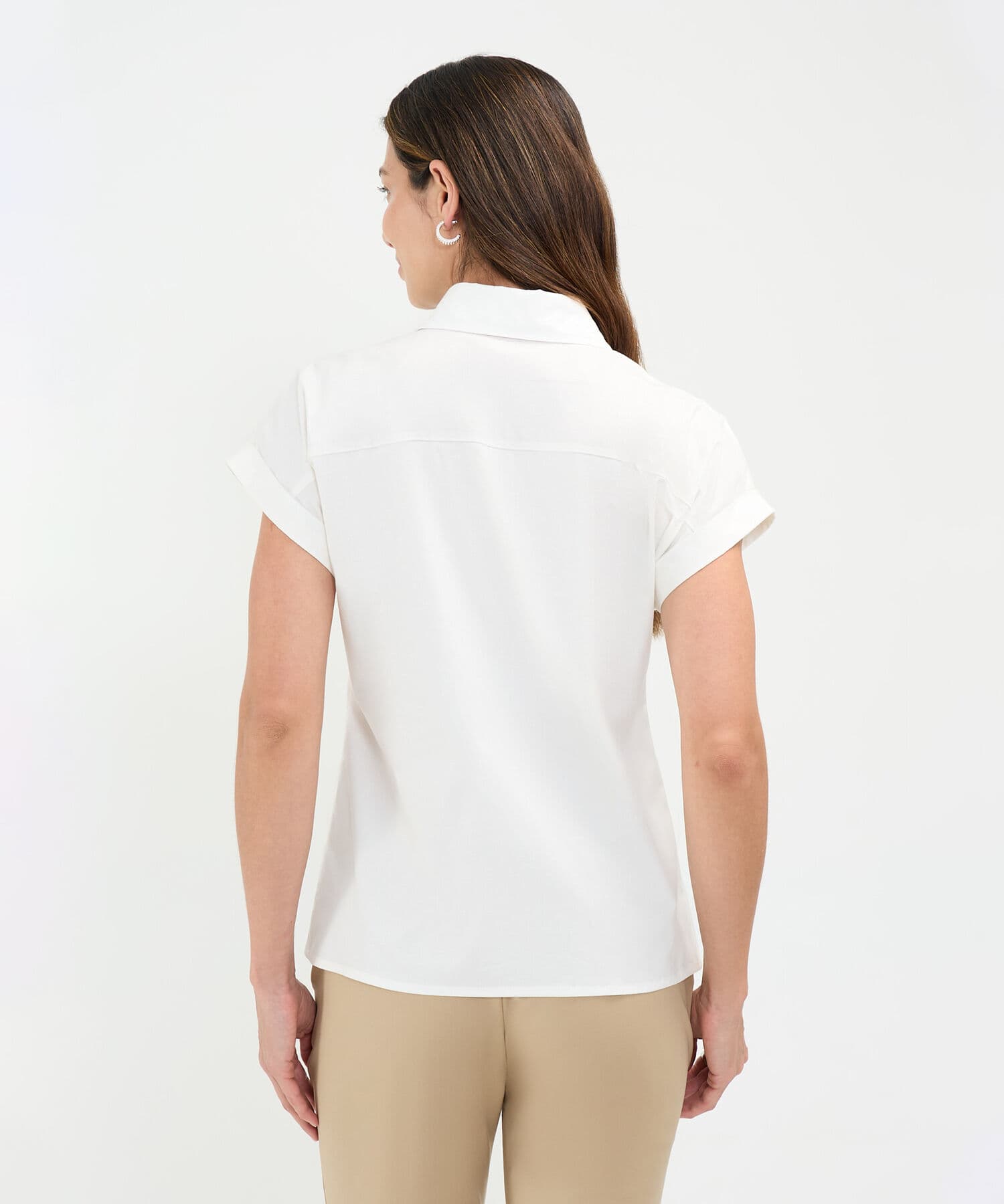 Camisa Dalia Clásico rojo granada para mujer, vista 4
