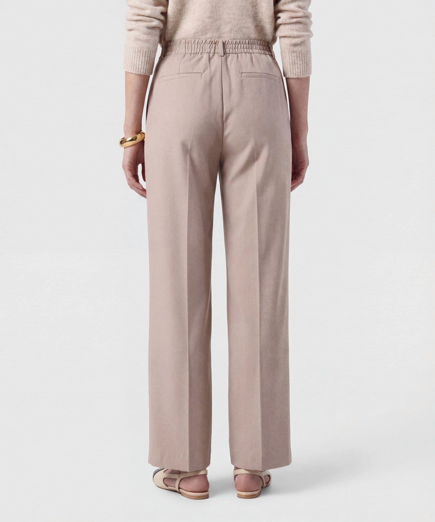 Pantalón Elisa Fluido arena para mujer, vista 4