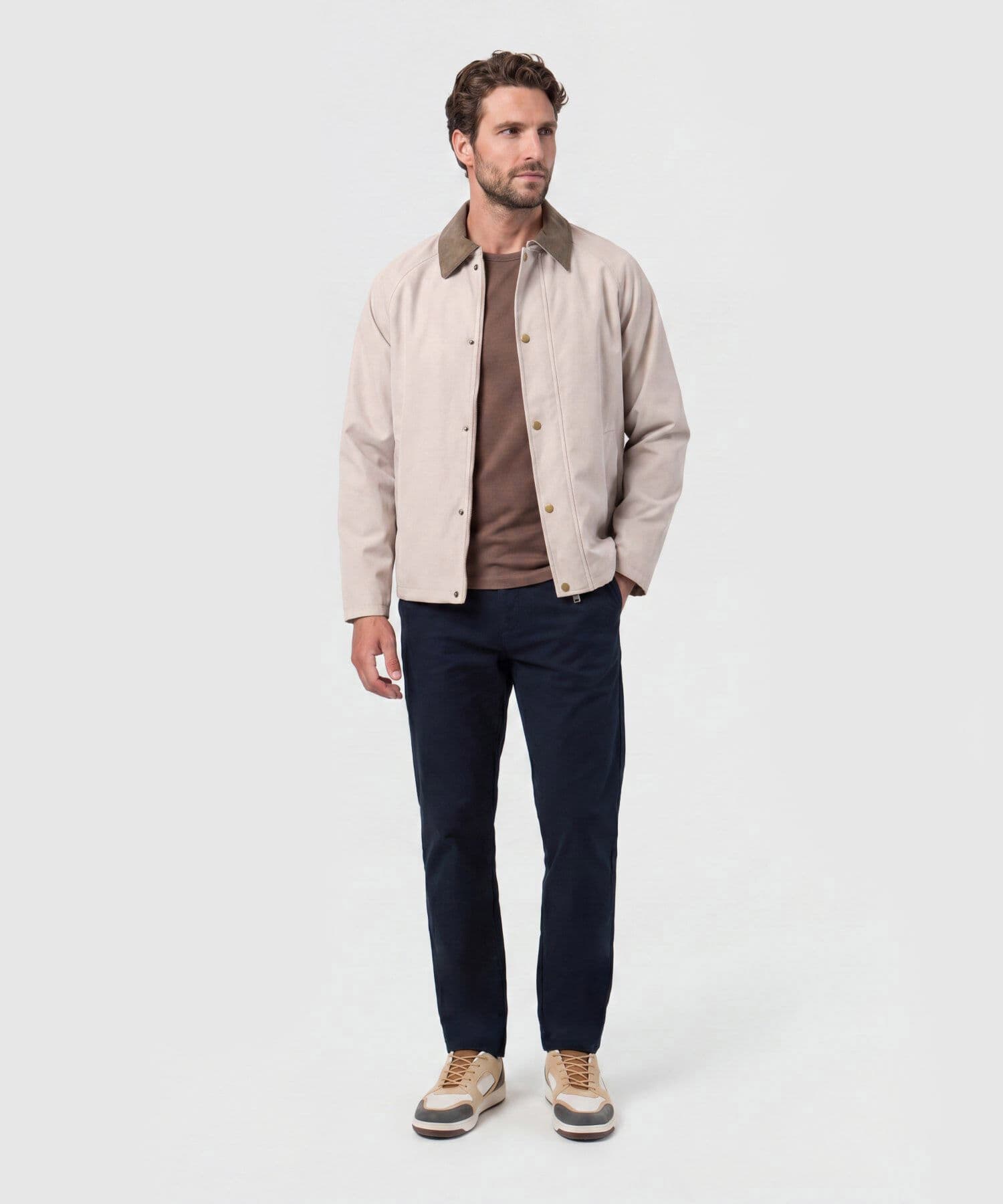 Camiseta Laguna Contemporáneo arena para hombre, vista 3