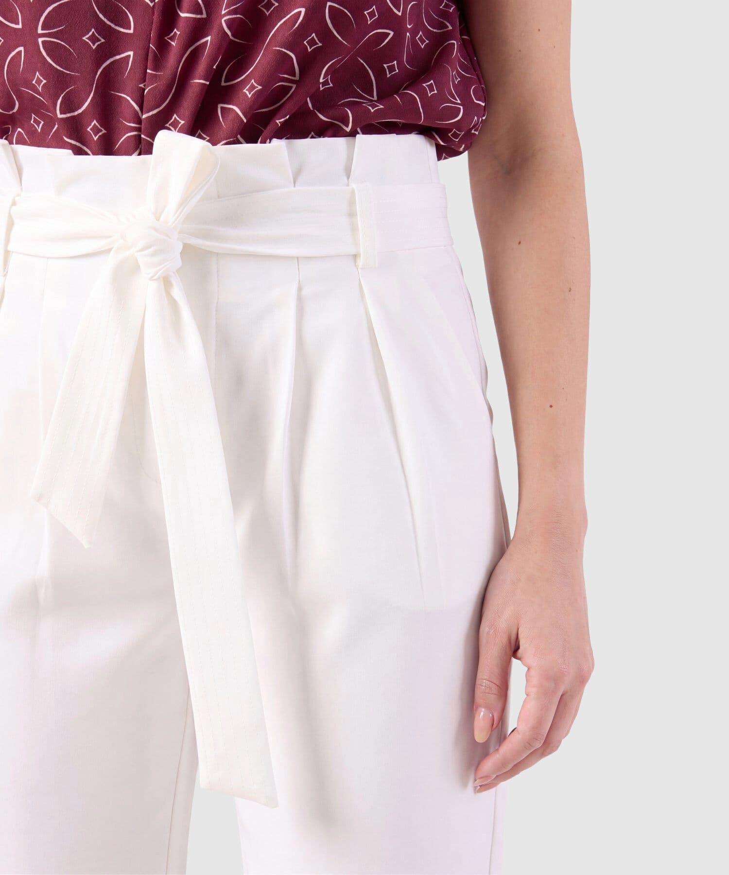 Cinturón Emilia Relajado blanco para mujer, vista 3