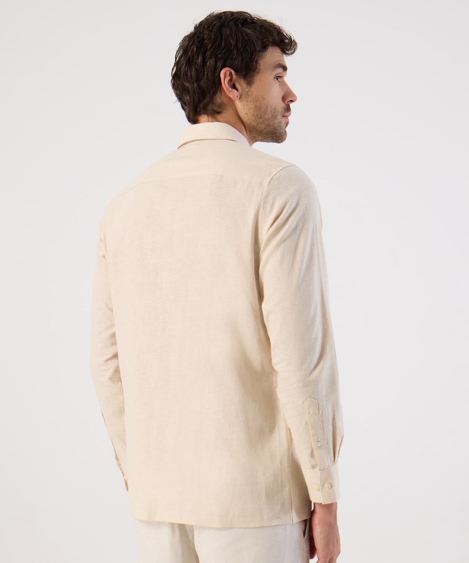 Camisa Dorada Minimalista arena para hombre, vista 4