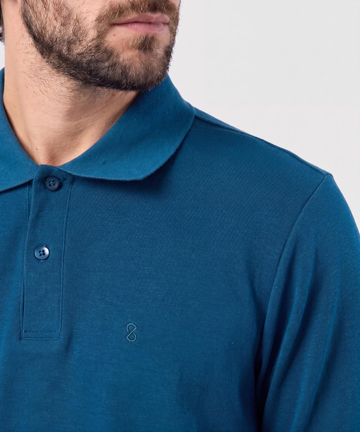 Polo Orquídea de Viaje azul marino para hombre, vista 3