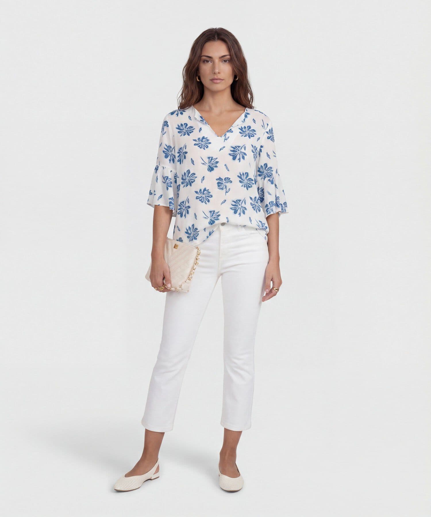 Blusa Ámbar Urbano azul marino para mujer, vista 2