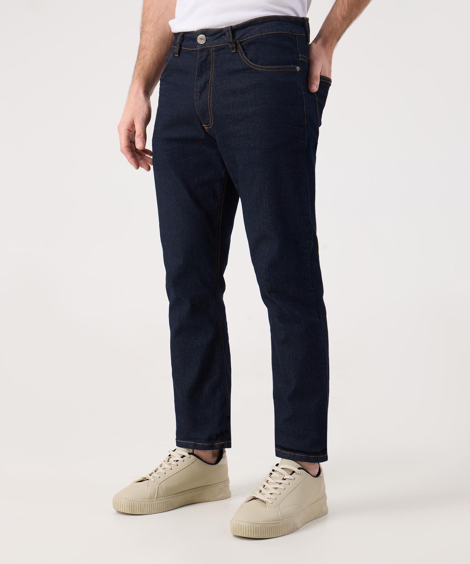 Jean Amalia Relajado azul marino para hombre, vista principal