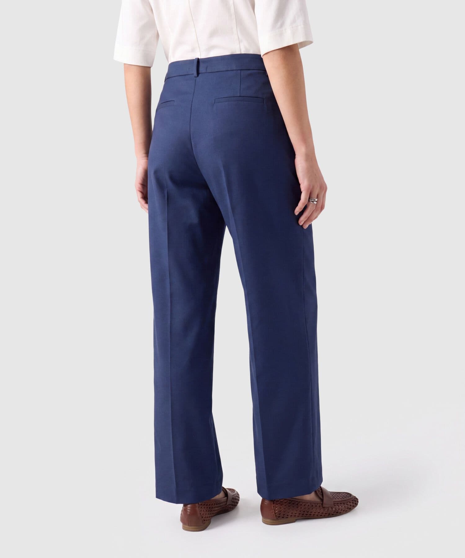 Pantalón Serena Edición Lino azul marino para mujer, vista 4