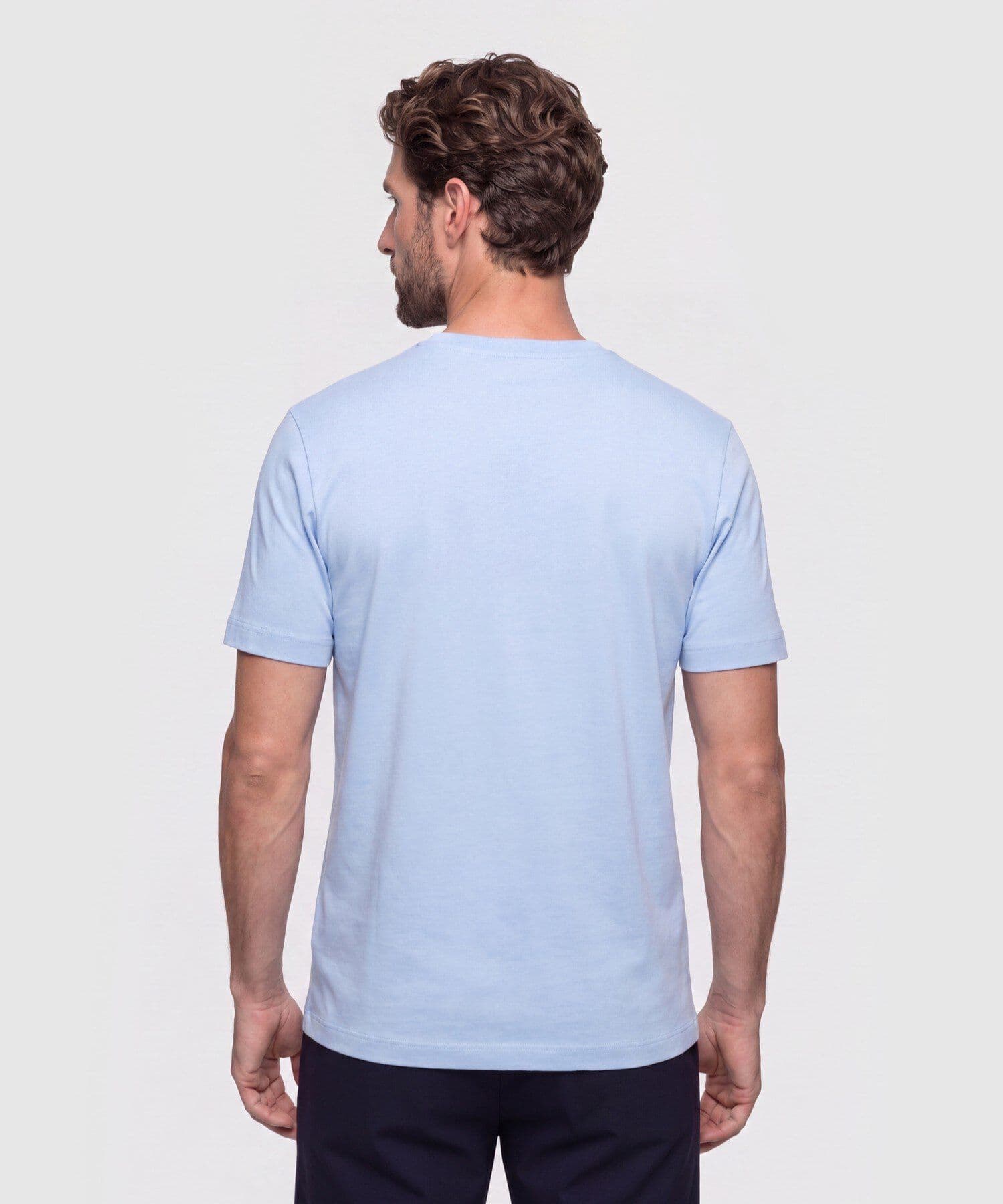 Camiseta Marfil Relajado azul marino para hombre, vista 4