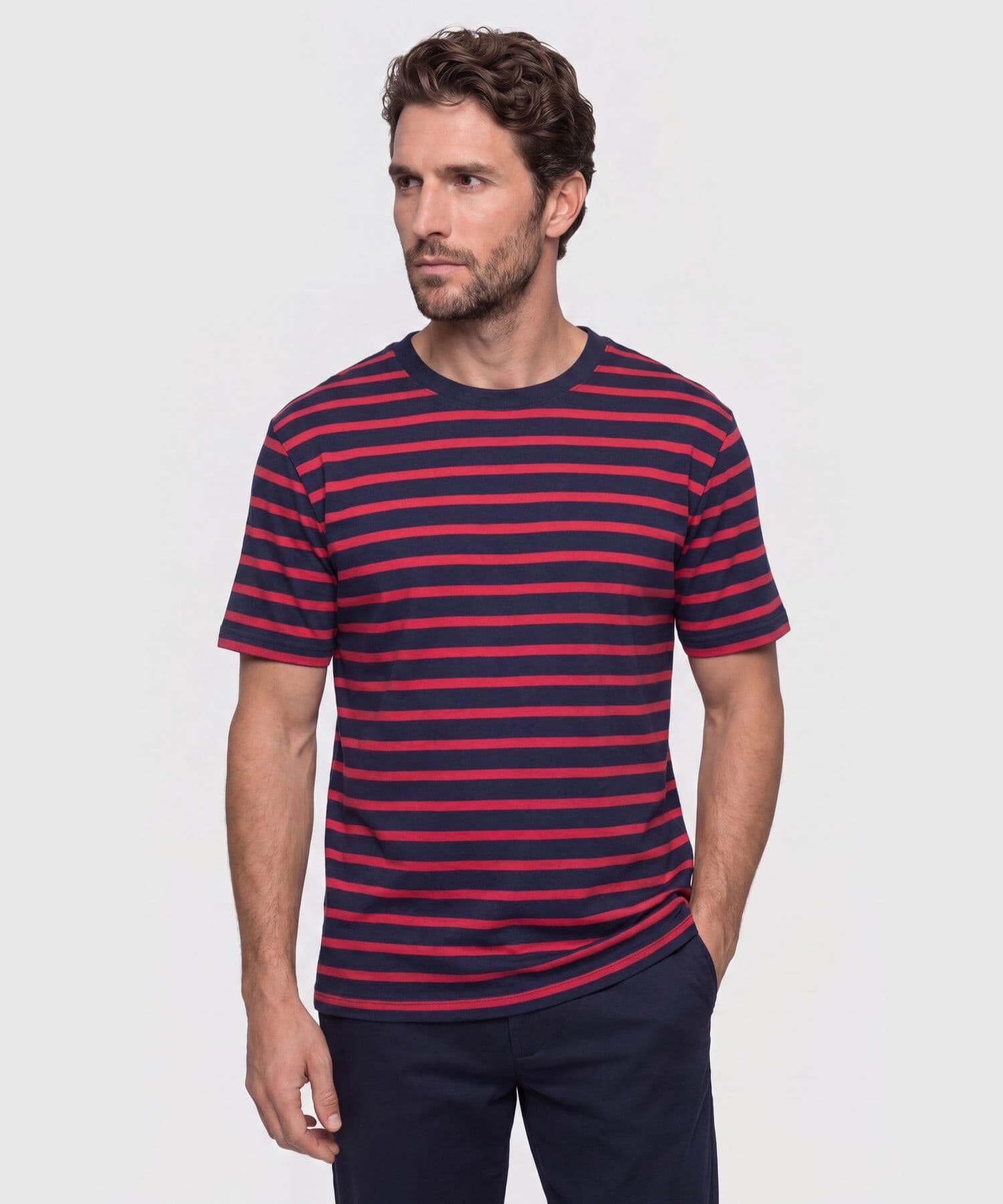 Camiseta Flora de Ciudad azul marino para hombre, vista principal