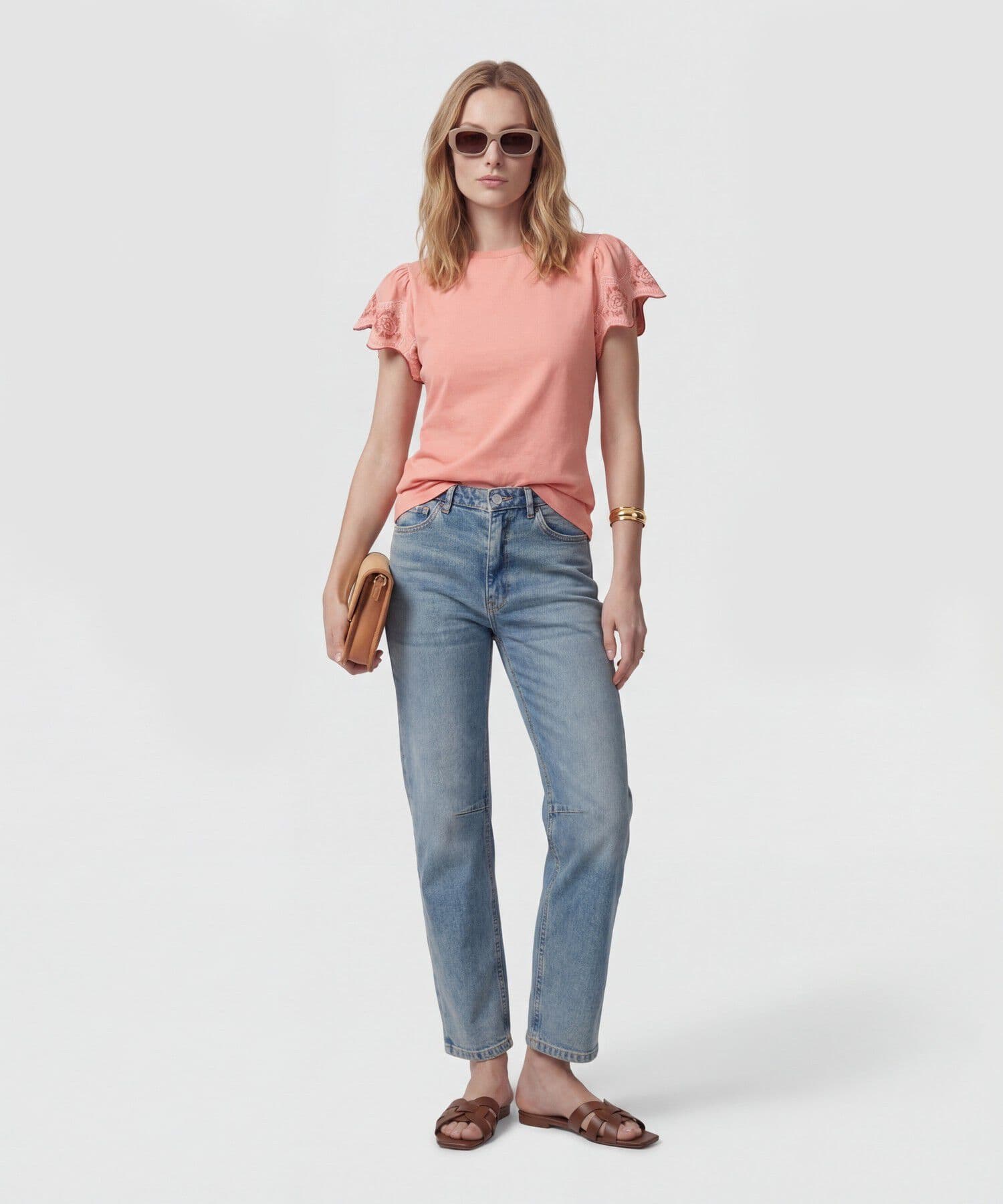 Camiseta Granada Contemporáneo rosa empolvado para mujer, vista 2