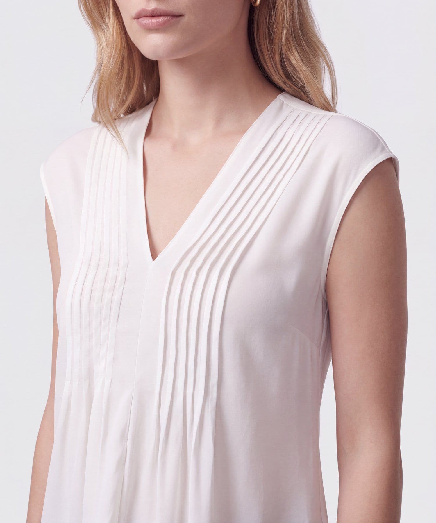 Blusa Violeta Relajado blanco para mujer, vista 3