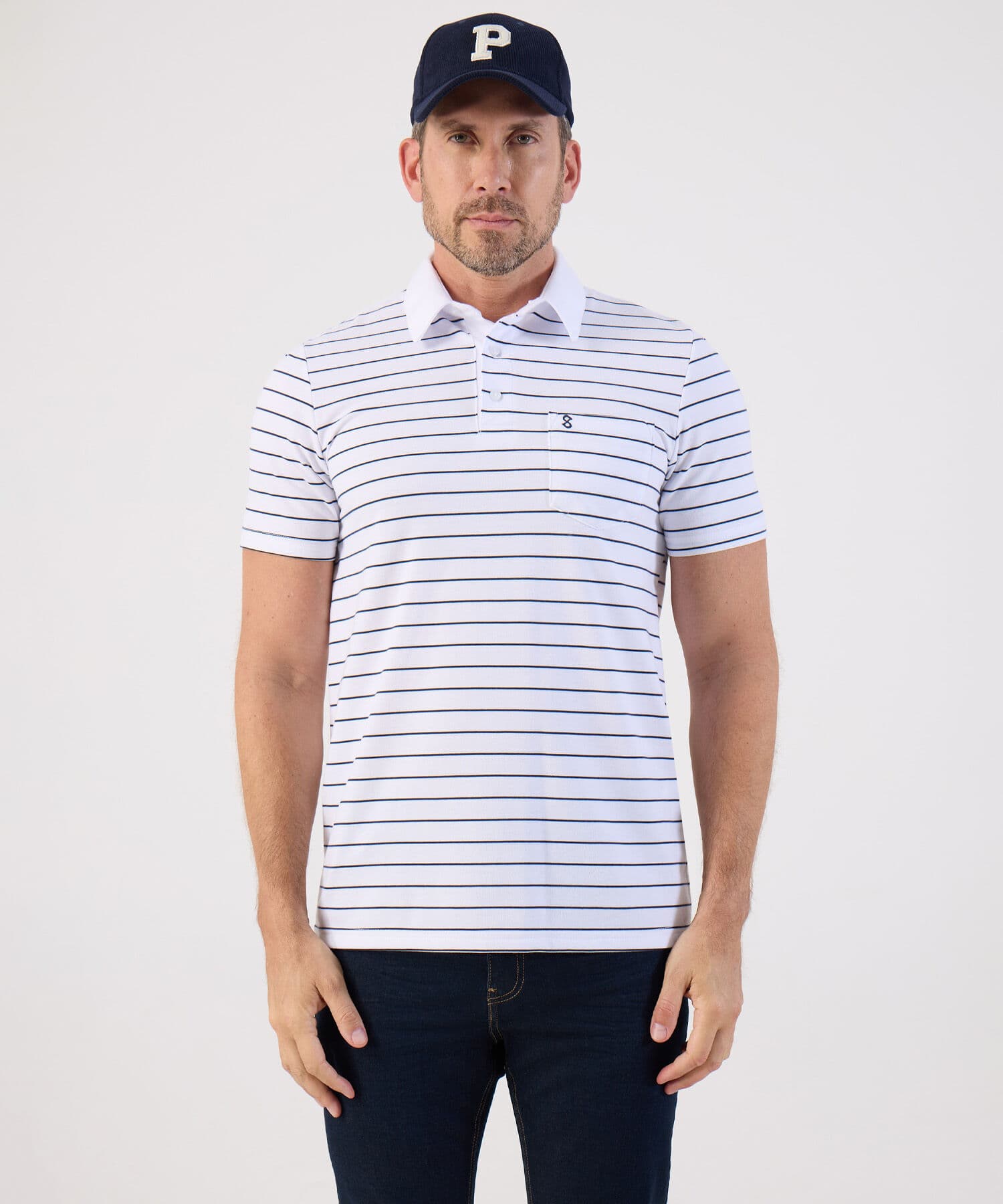 Polo Brisa Ligero blanco para hombre, vista principal