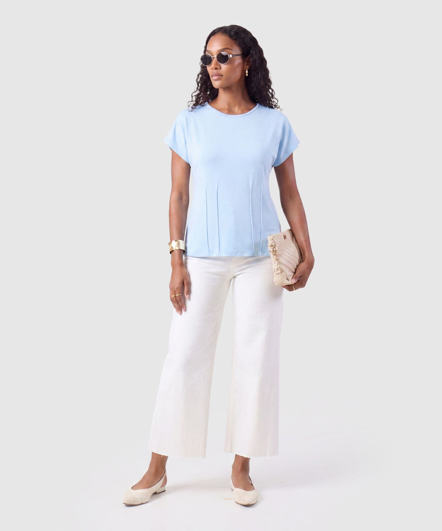 Camiseta Elisa Esencial azul marino para mujer, vista 2
